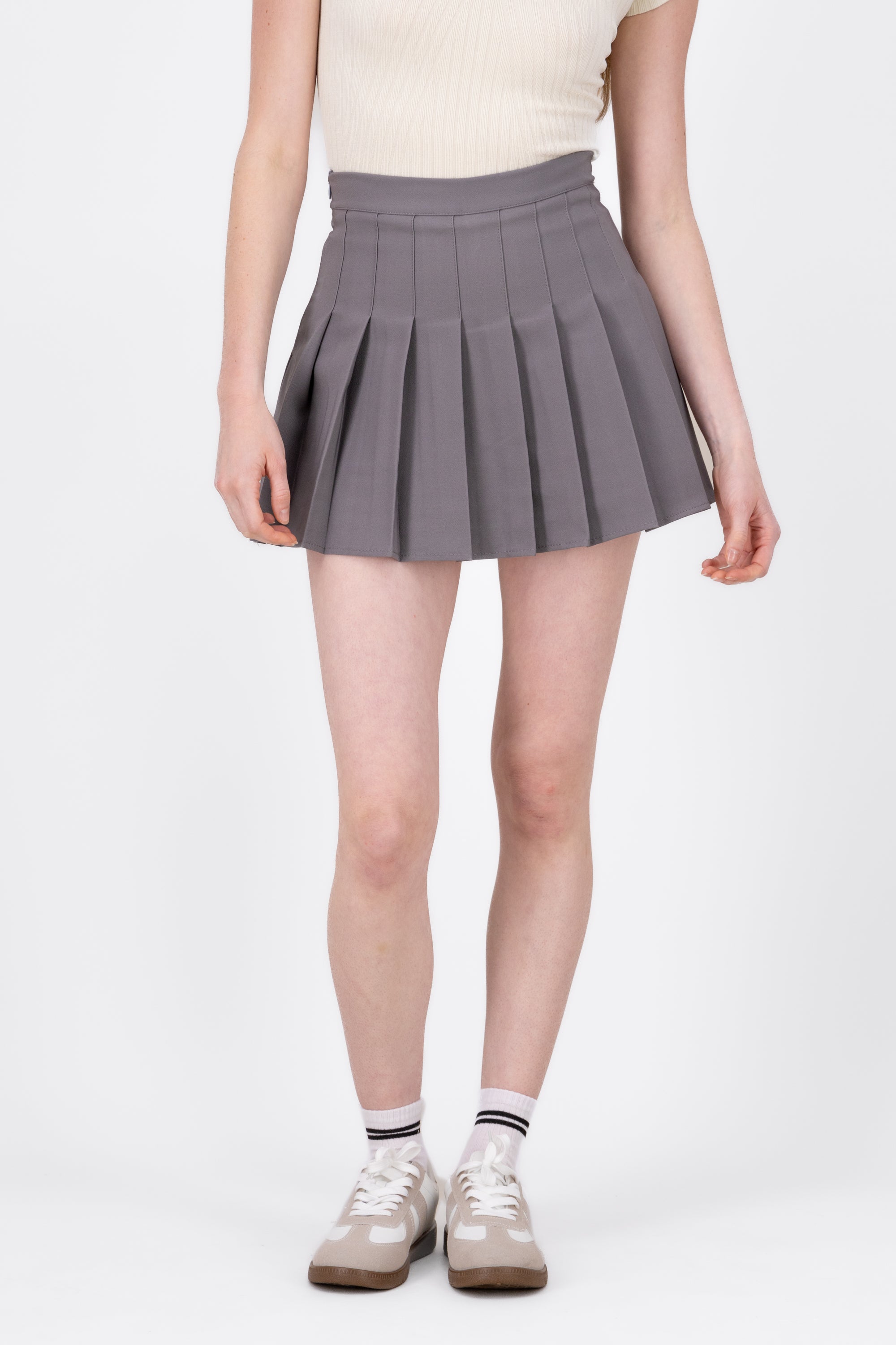 Falda Mini Tableada GRIS