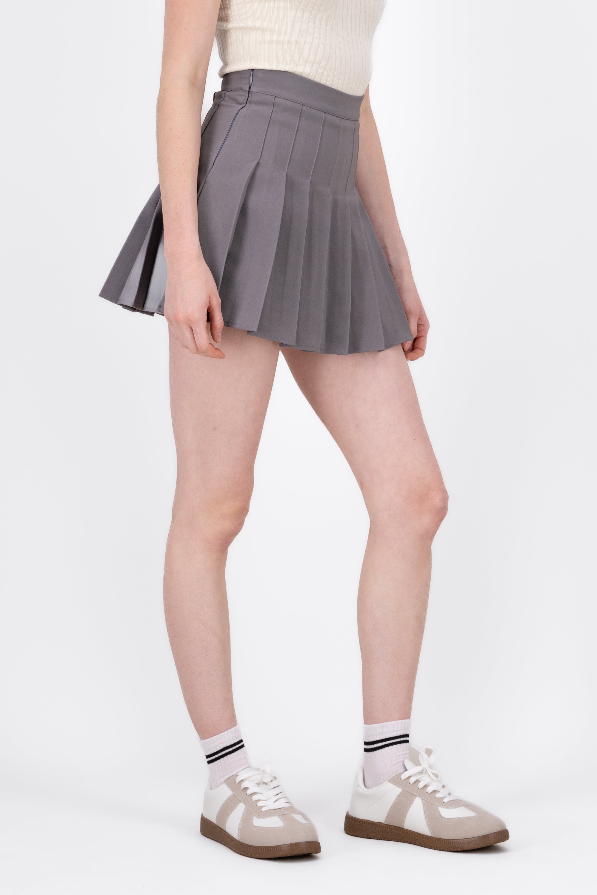 Falda Mini Tableada GRIS