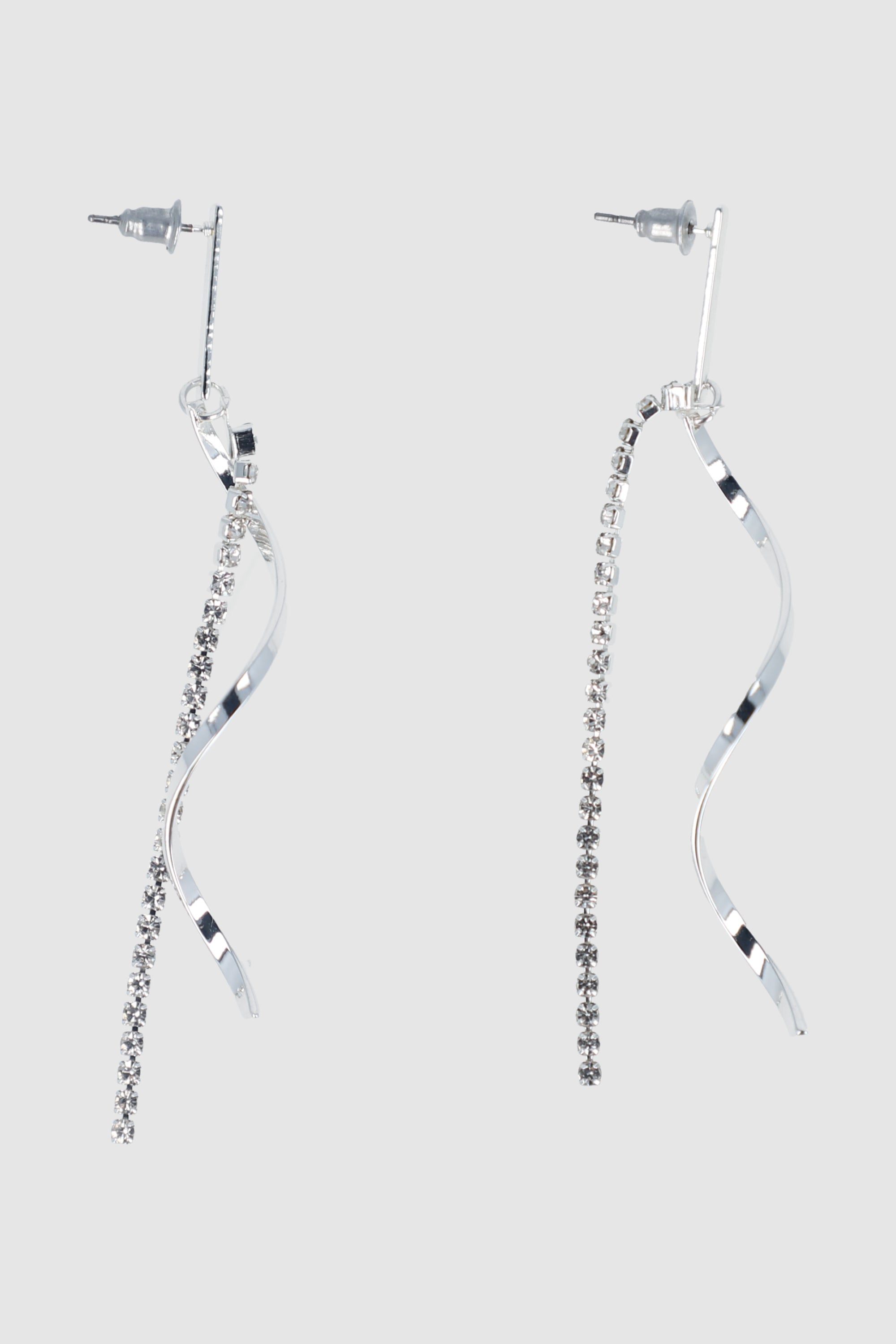 Aretes Twist Brillos PLATA