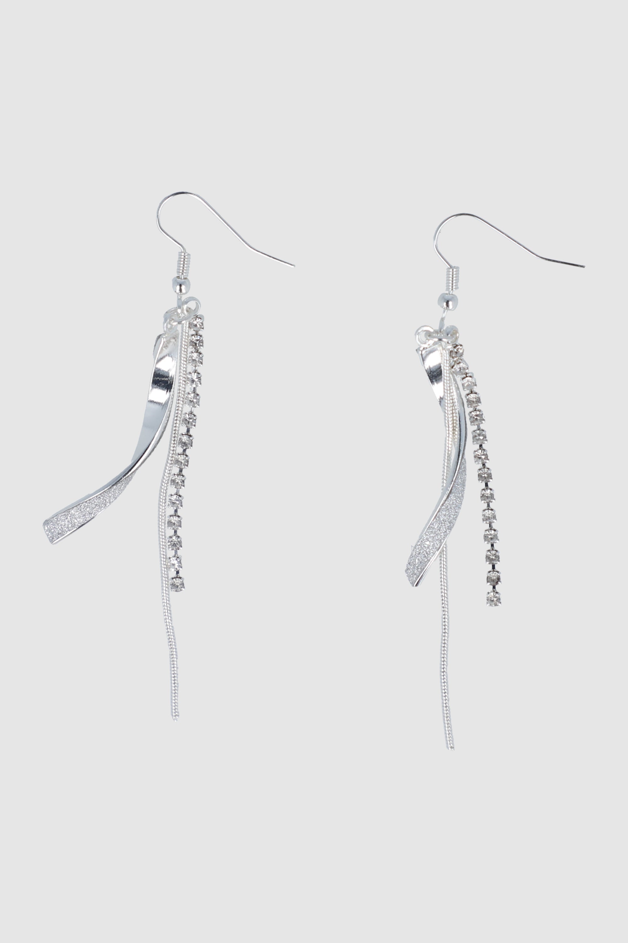 Aretes Twist Glitter PLATA