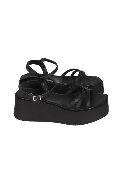 Sandal Cruzadas Multitarras Platform BLACK