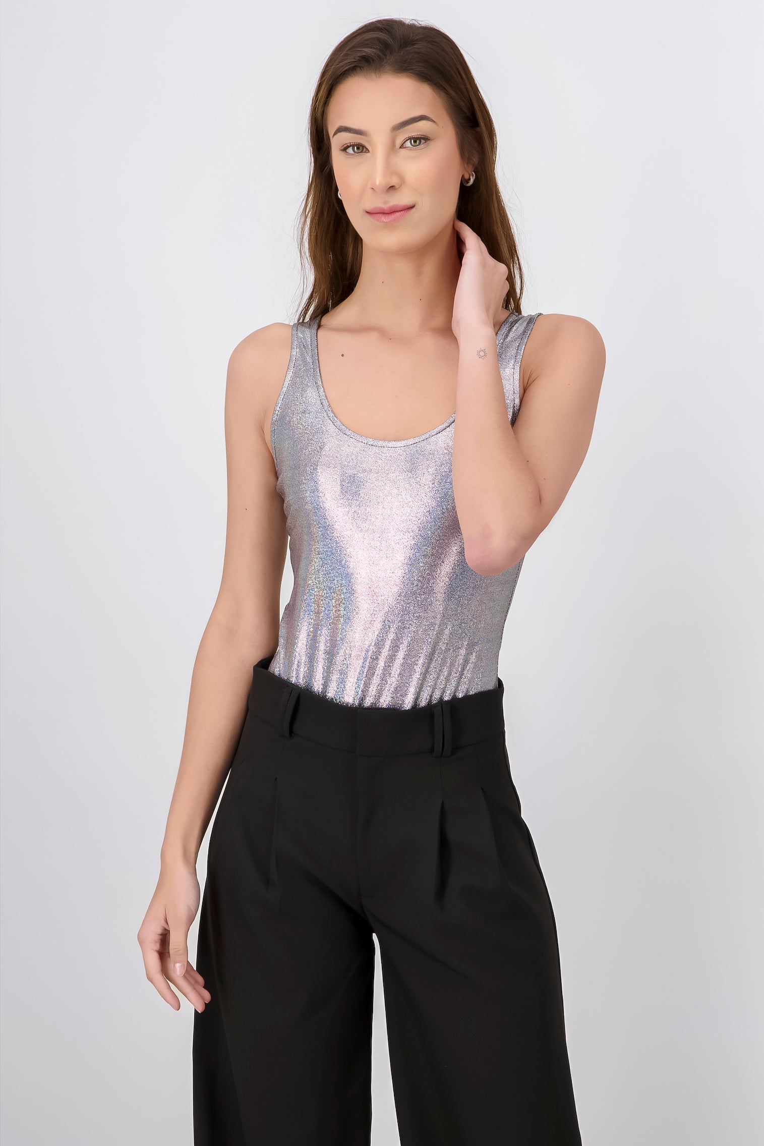 Metallized Bodysuit Sricberries SILVER