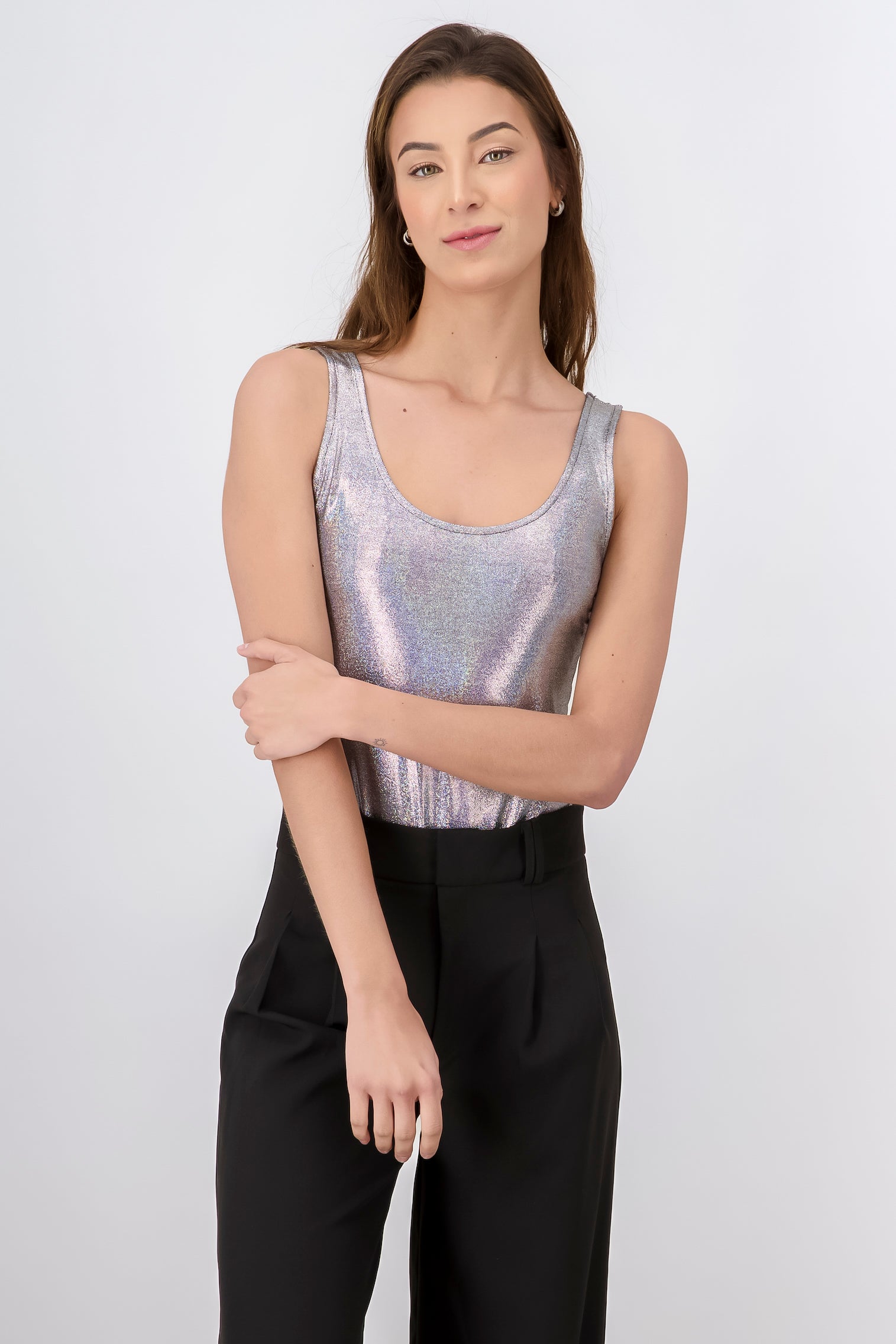 Metallized Bodysuit Sricberries SILVER