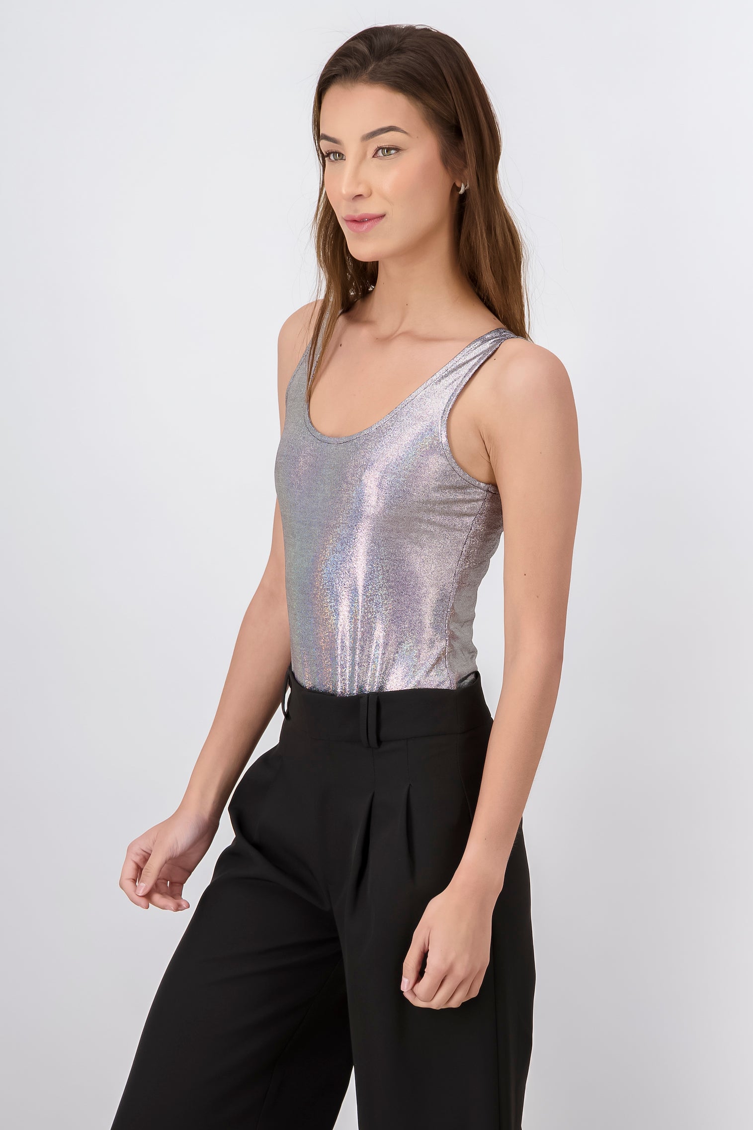 Metallized Bodysuit Sricberries SILVER