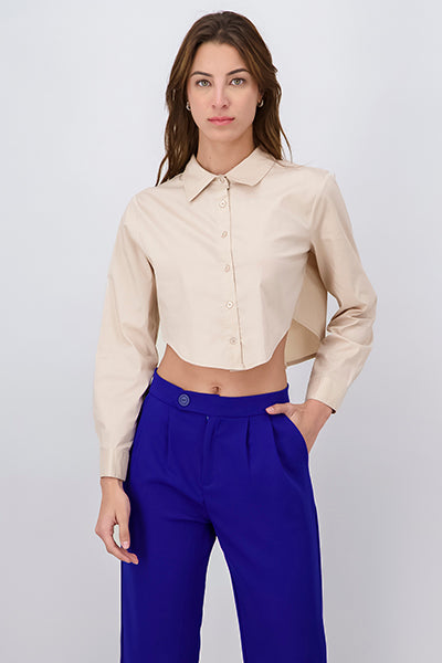 Lisisa Long Manga Crop shirt Khaki