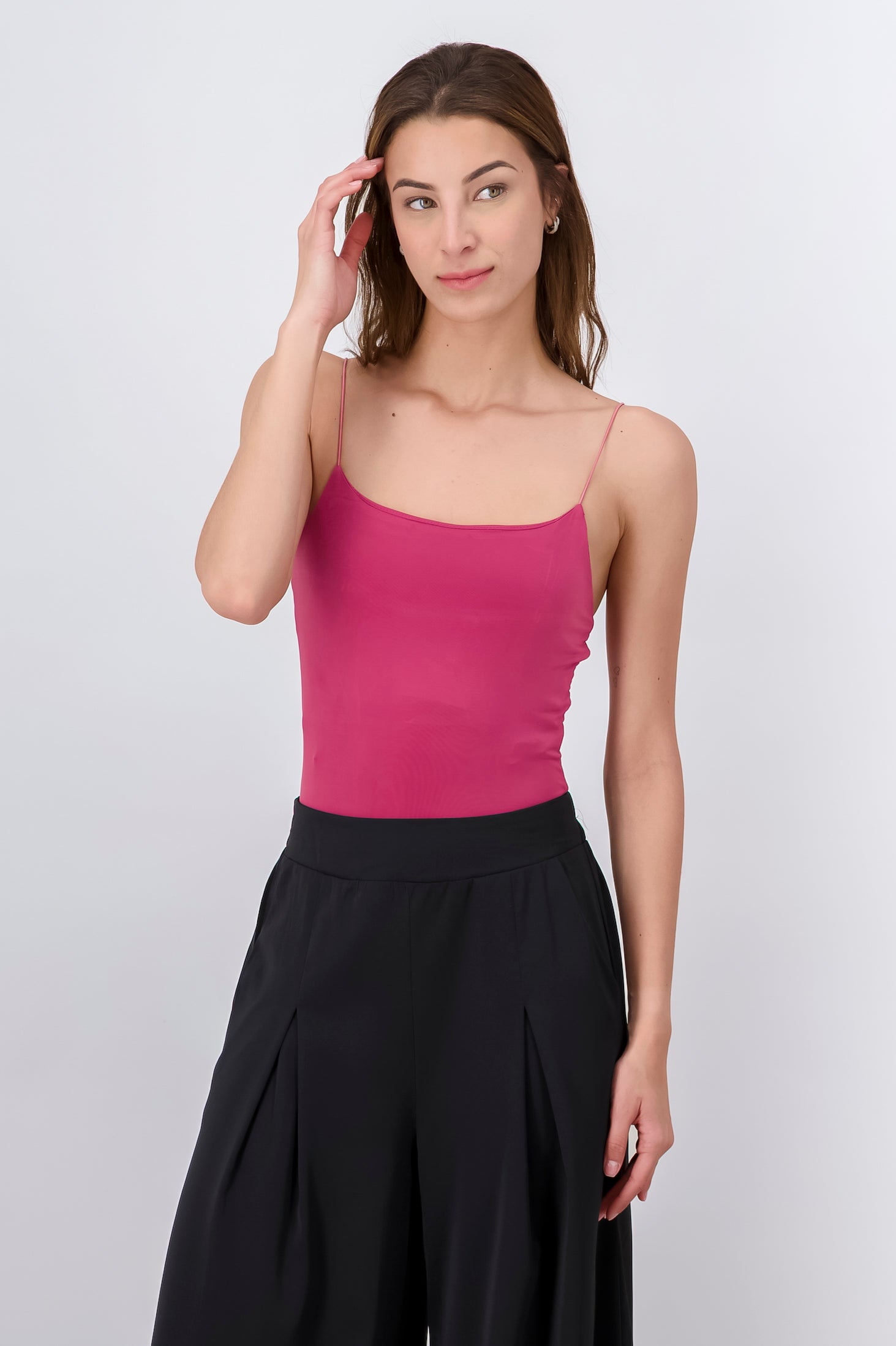 Bodysuit liso tirantes delgados MAGENTA