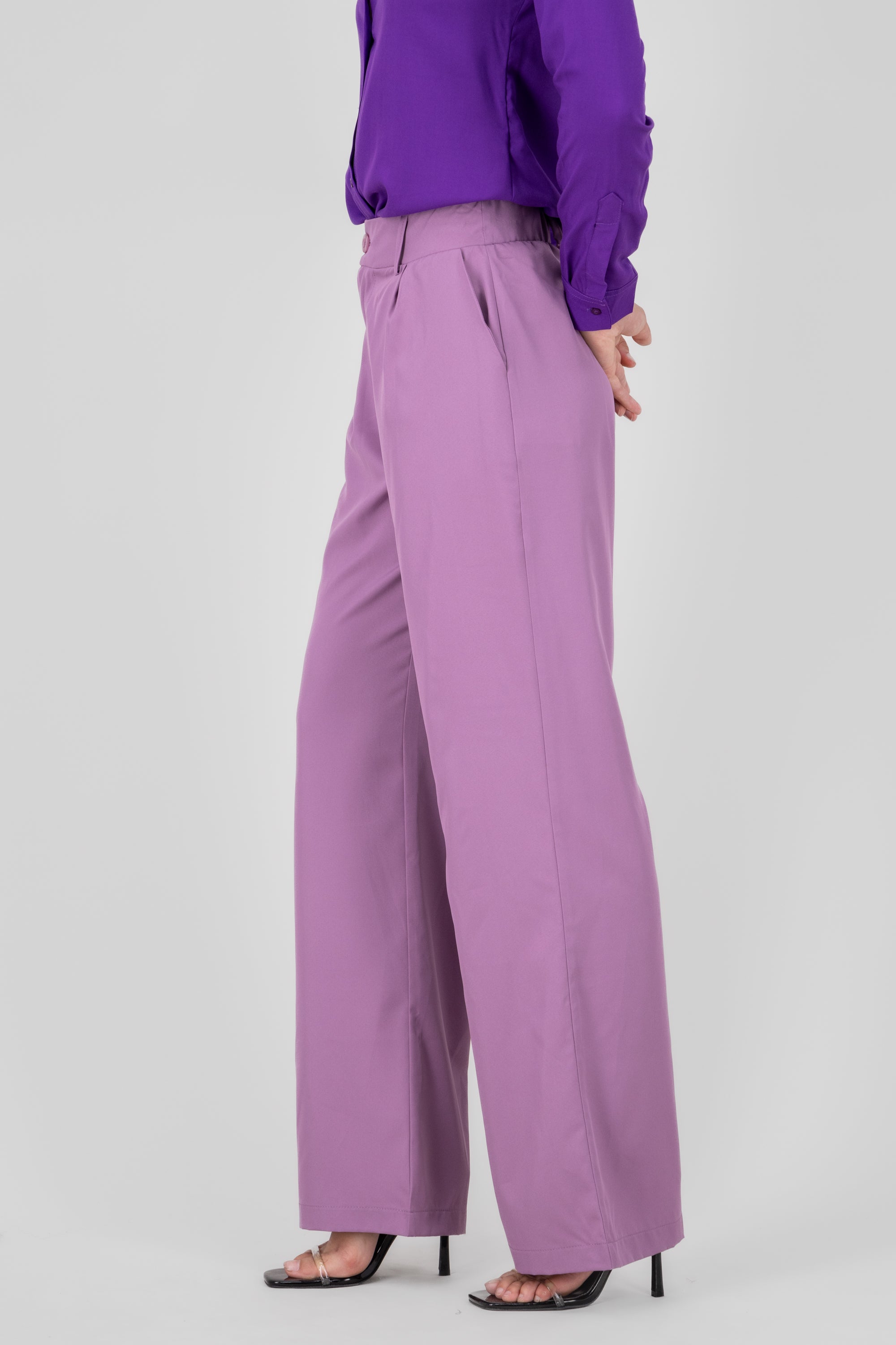 Straight pants tweezers pockets Dark lilac