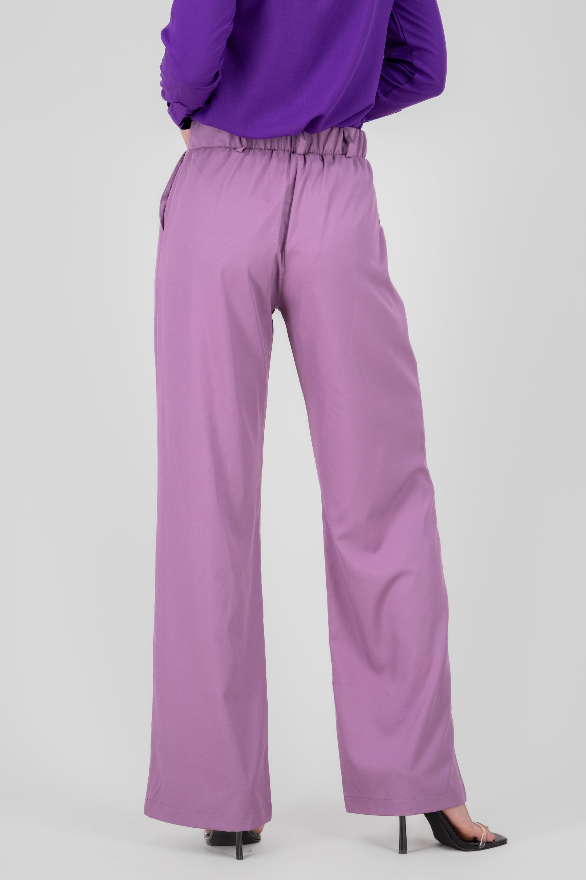 Straight pants tweezers pockets Dark lilac