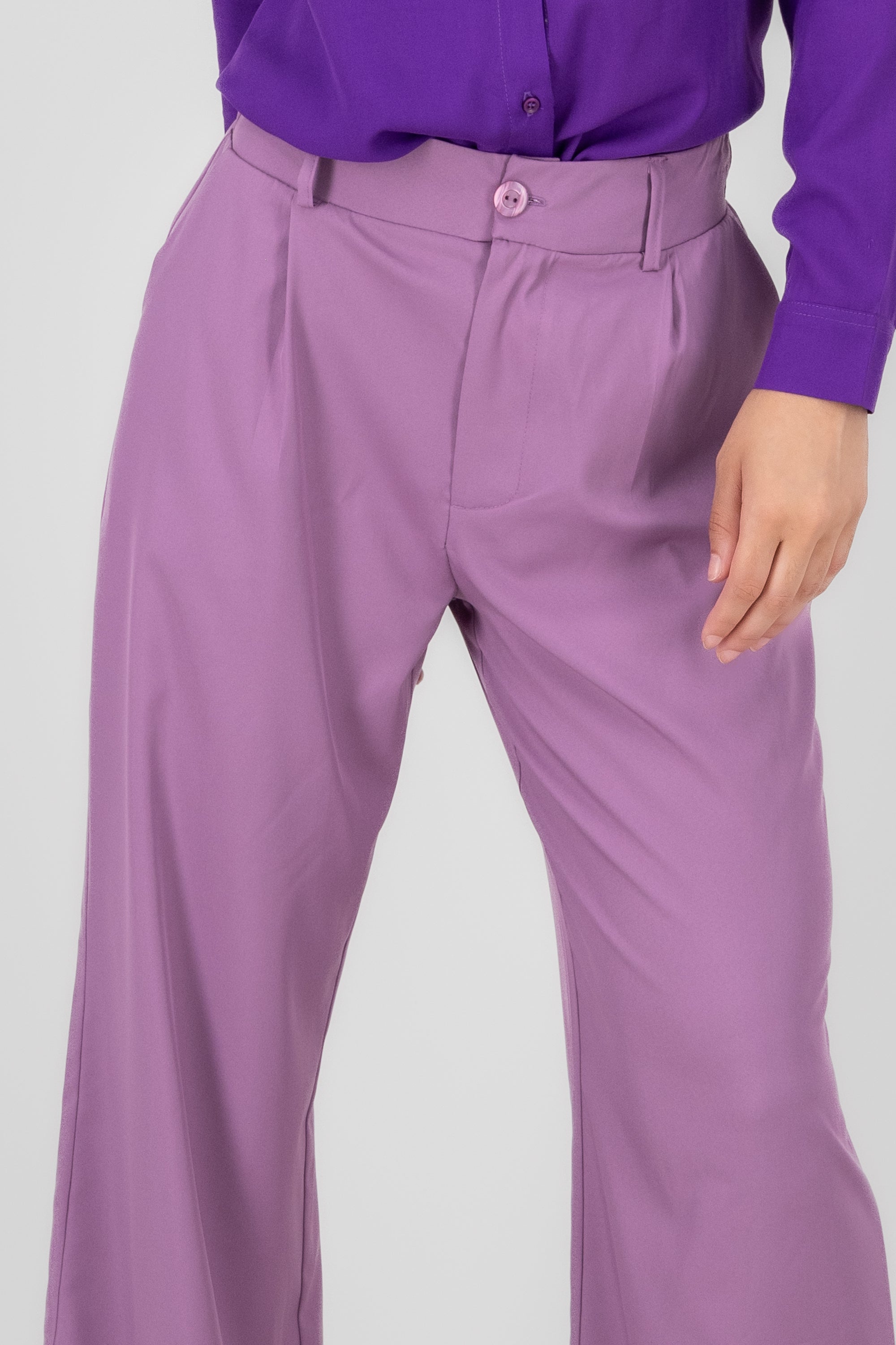 Straight pants tweezers pockets Dark lilac