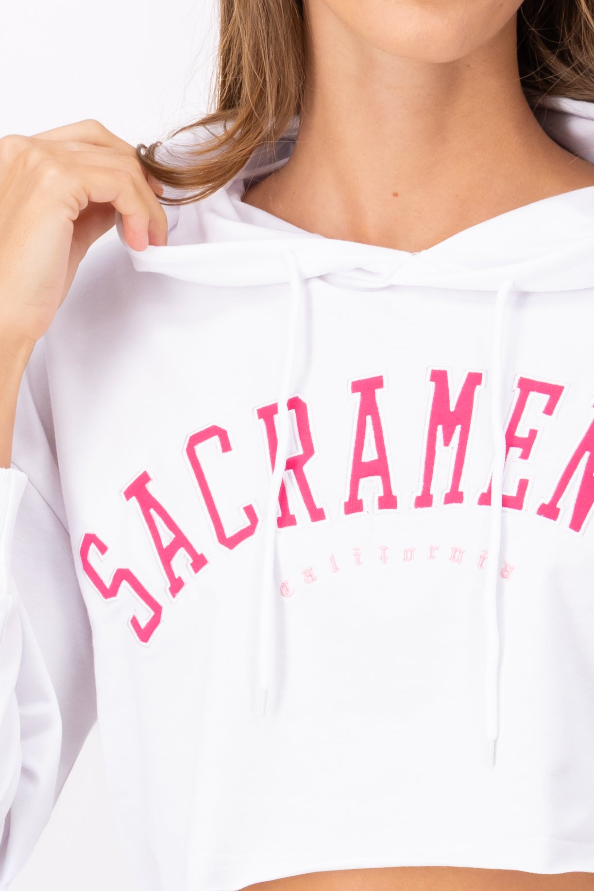 Crop Sacramento California sweatshirt Combo bone