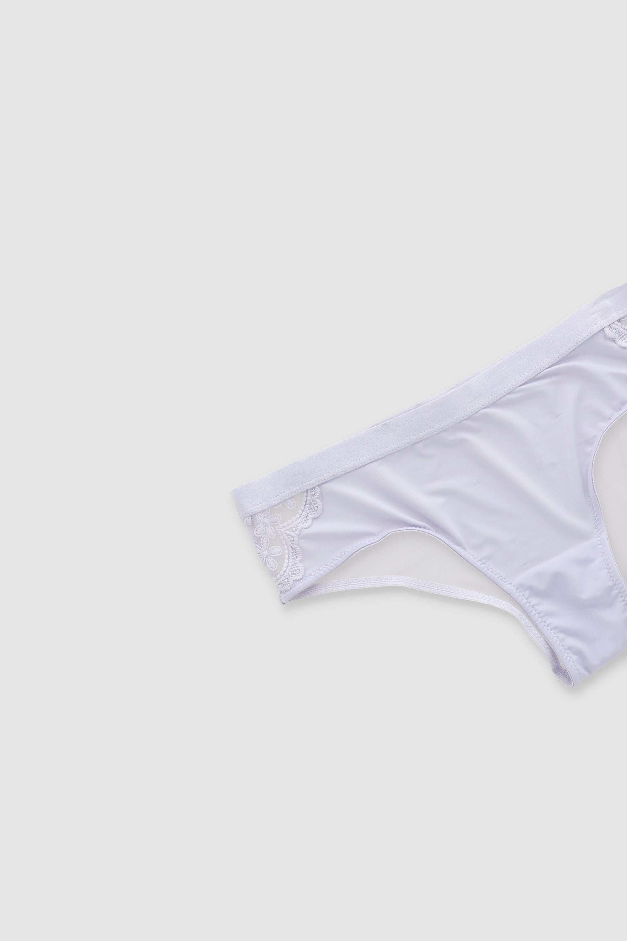 Bikini florecitas mesh LILA
