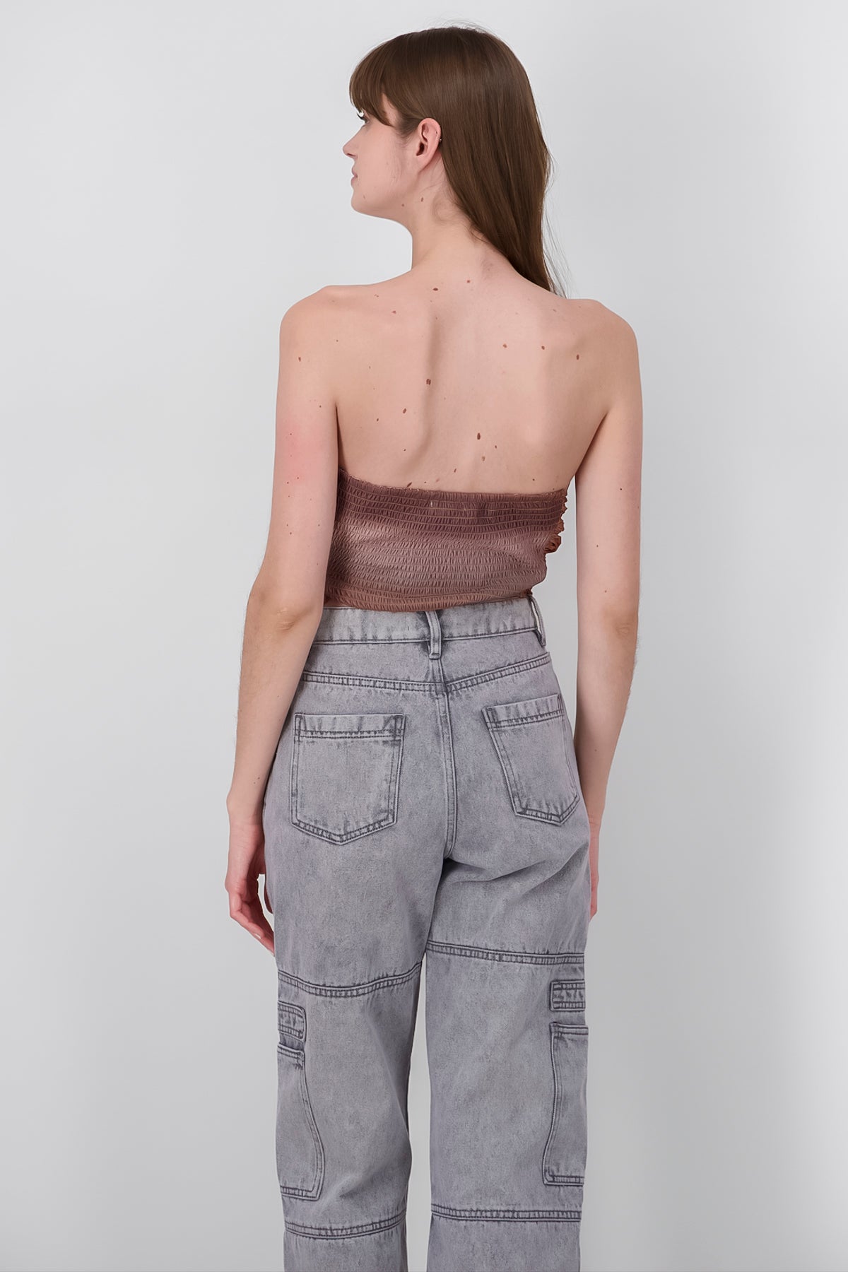 Top strapless degradado CAFE COMBO