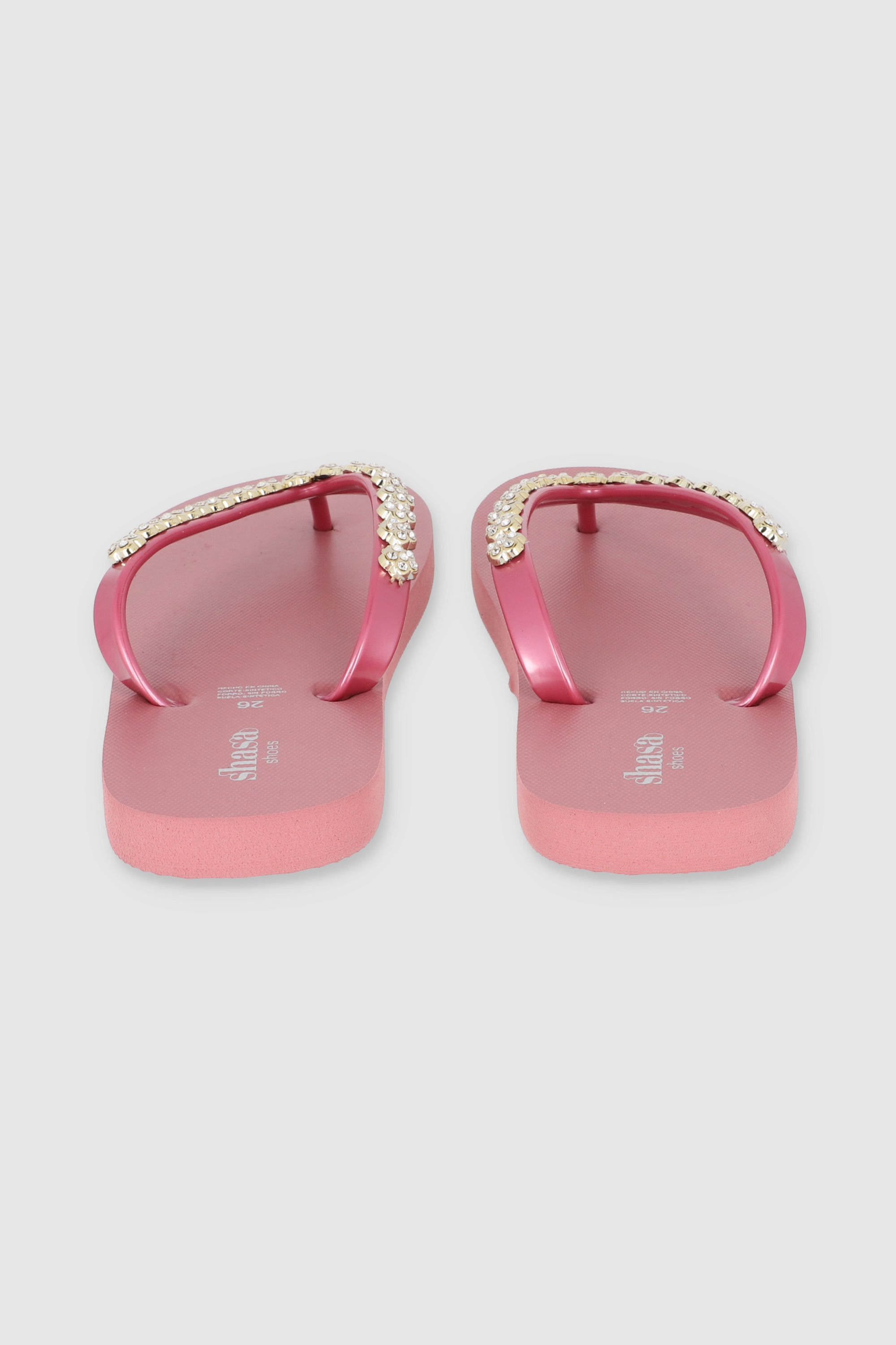 Flip Flops Chinela Flor Brillos VINO