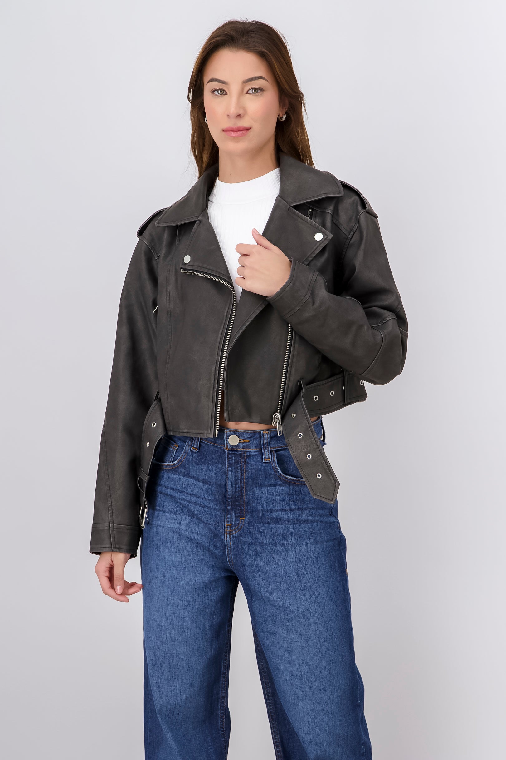 Flevated biker jacket BLACK