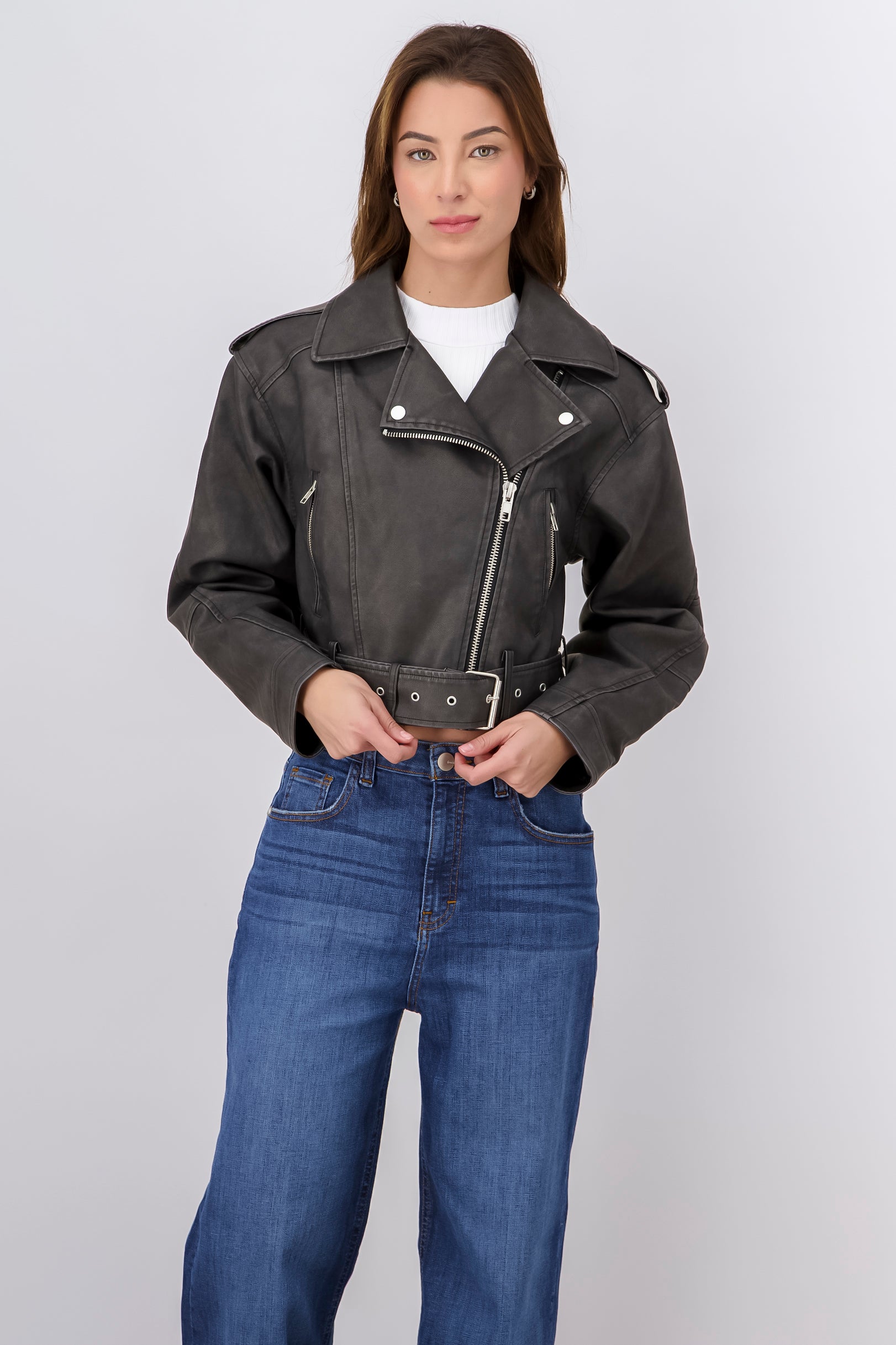 Flevated biker jacket BLACK