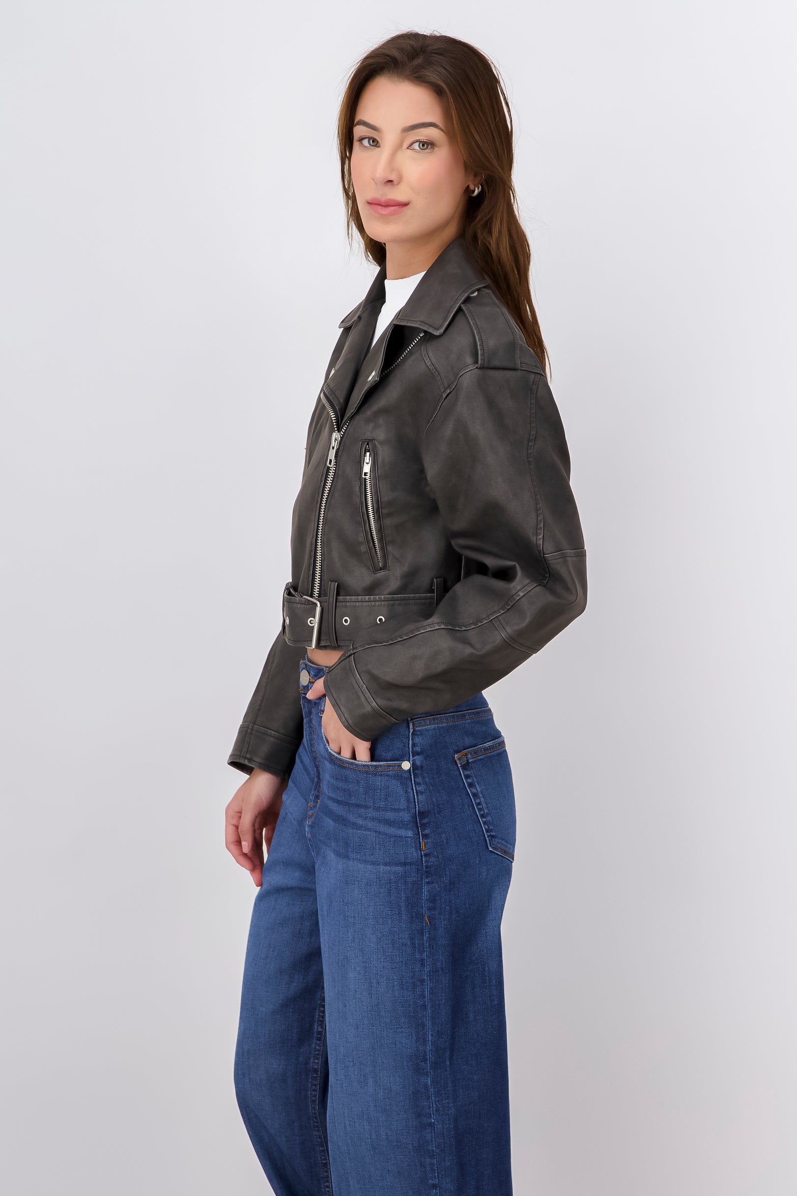 Flevated biker jacket BLACK