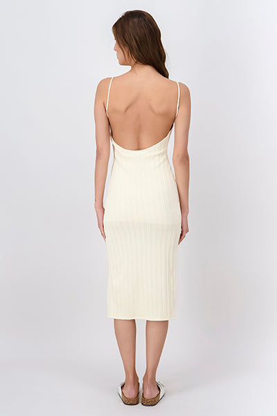 Midi Dress Establishing Texture CREAM