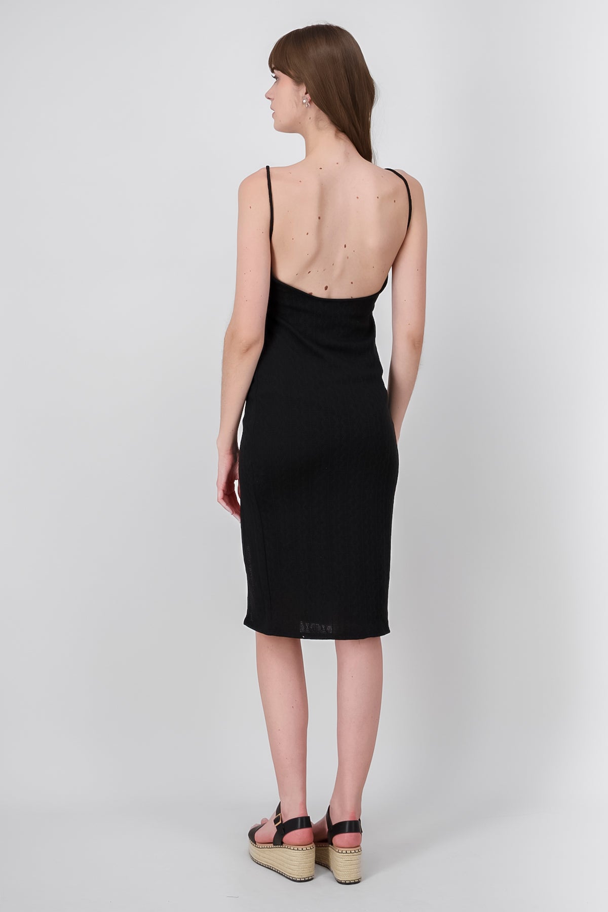 Midi Dress Establishing Texture BLACK