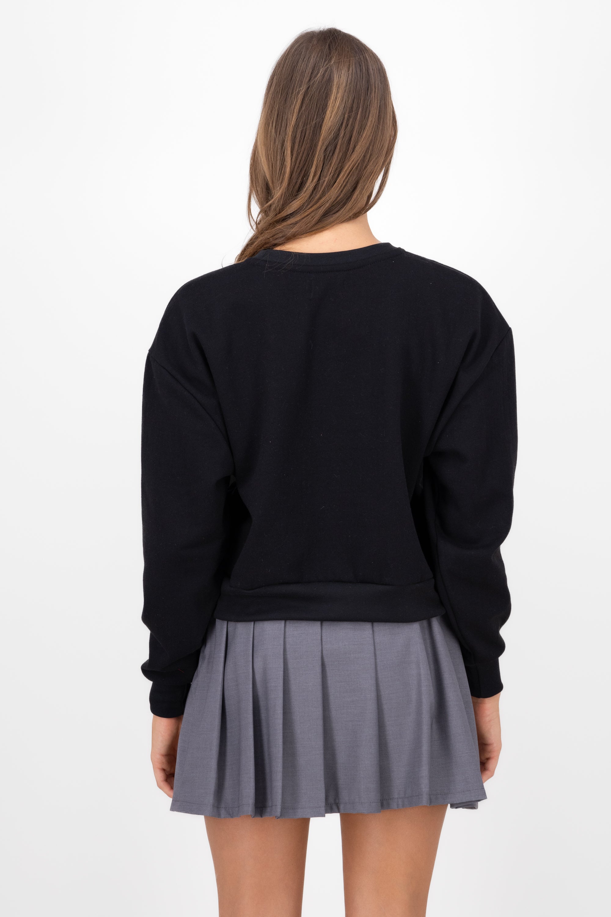 MAINE HYPSTER CROP Sweatshirt BLACK