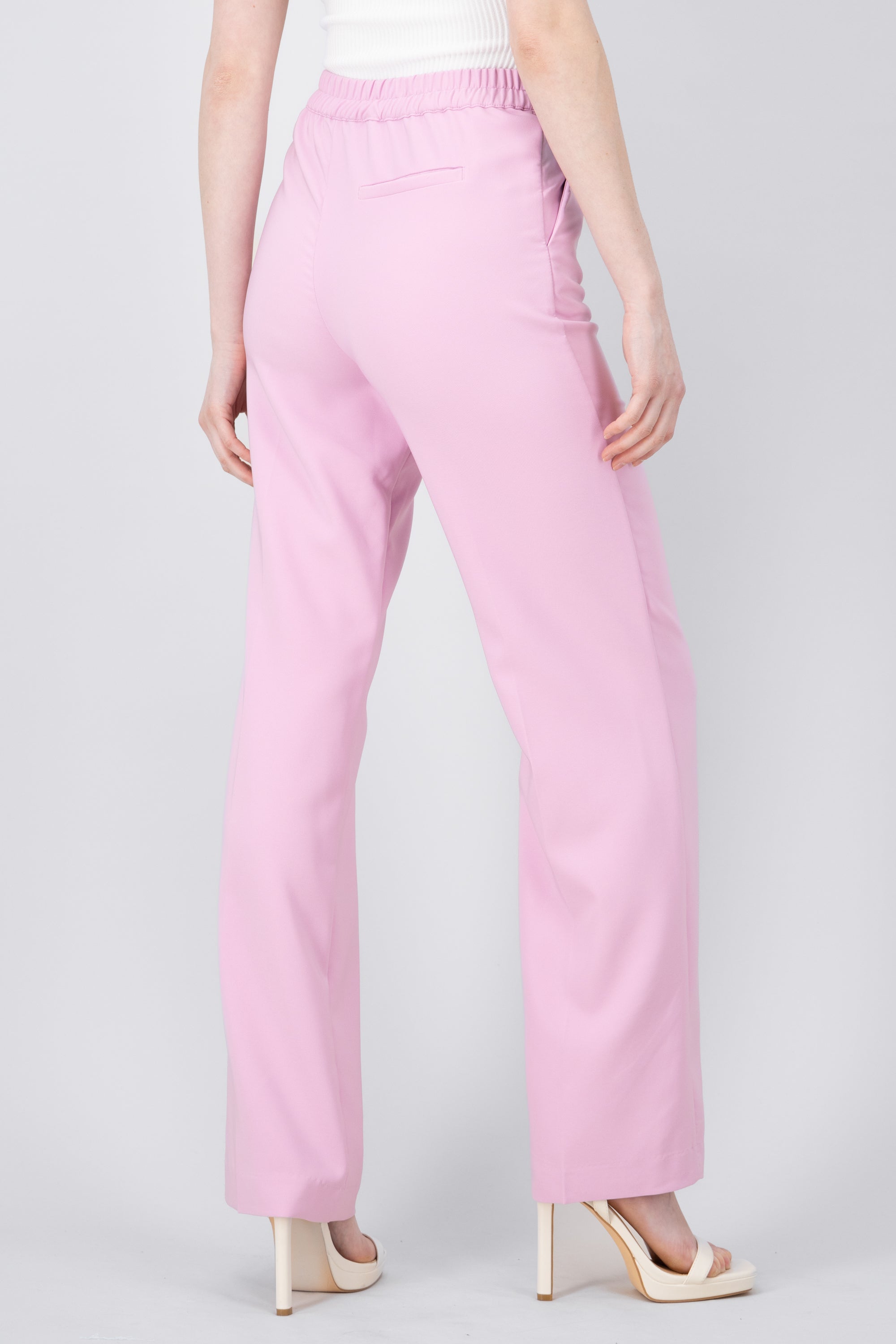 Pantalon Recto Liso Con Pinzas ROSA