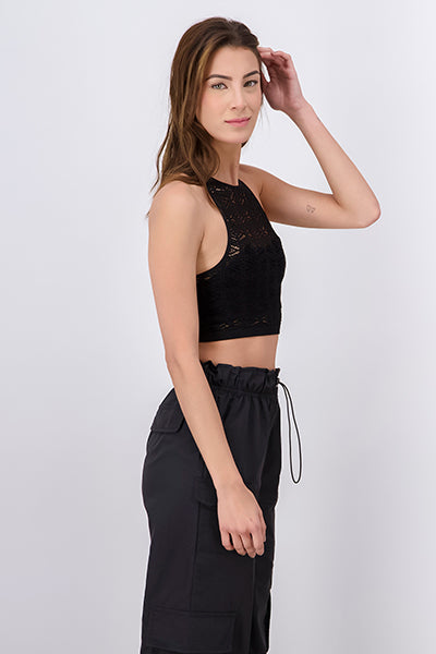 Top tank encaje NEGRO