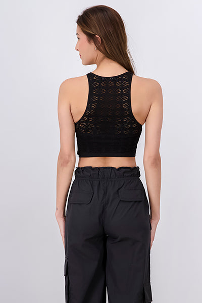 Top tank encaje NEGRO