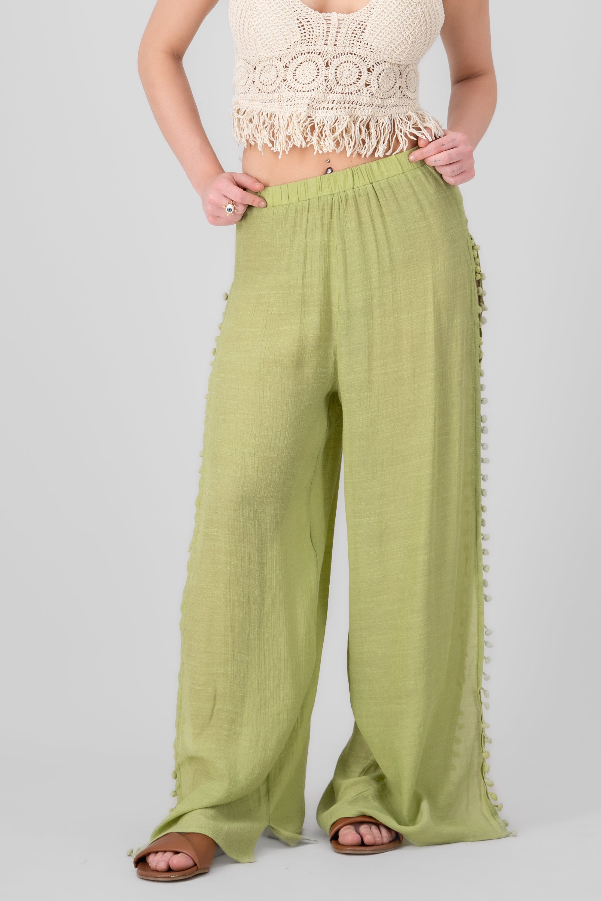 Pantalon Abertura VERDE CLARO