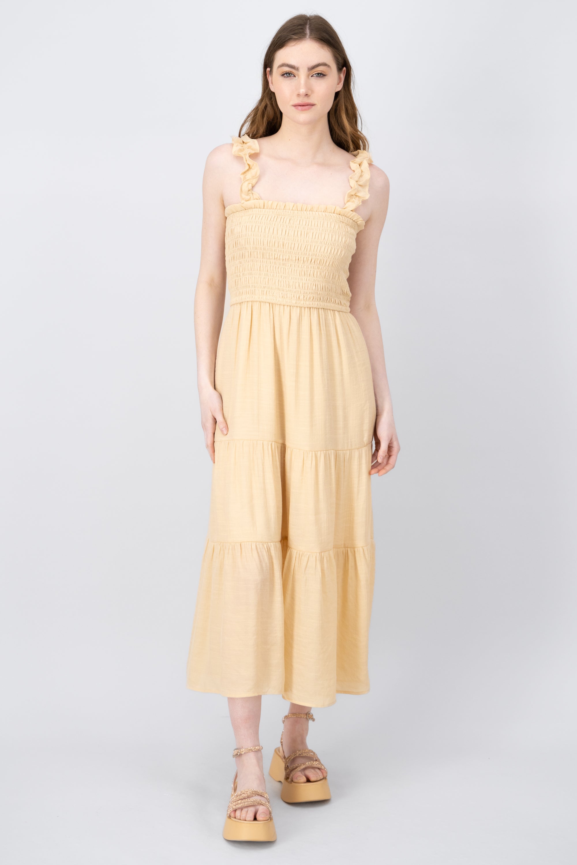 Vestido Maxi Detalle Tirantes BEIGE