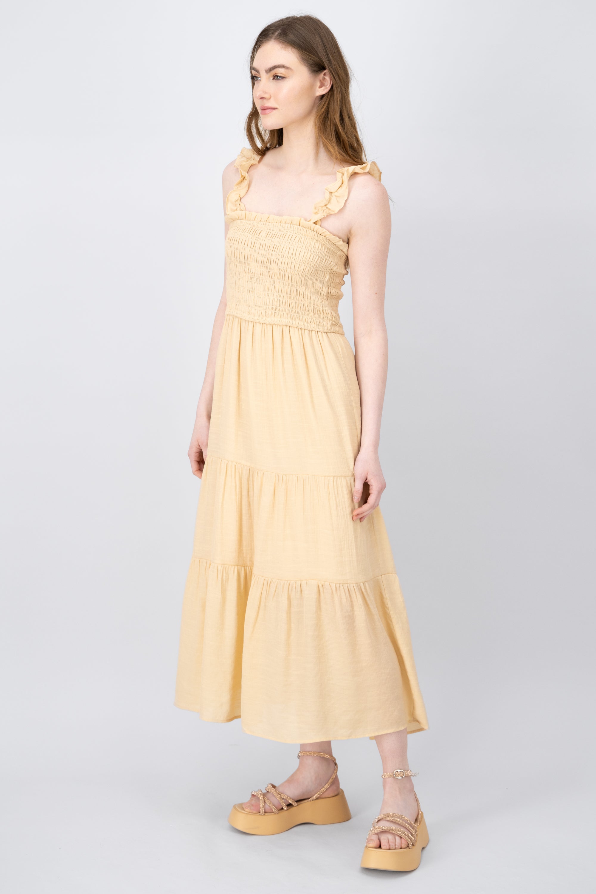 Vestido Maxi Detalle Tirantes BEIGE