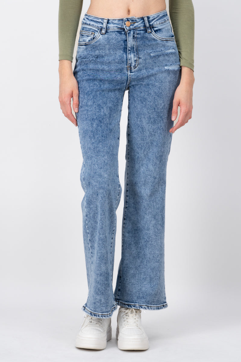 Wideleg Jeans Destruction ACID WASH