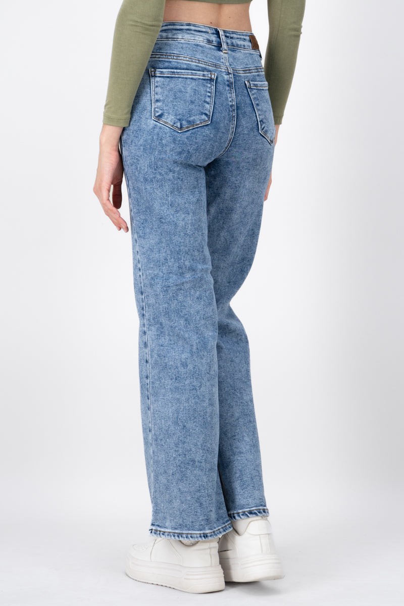 Wideleg Jeans Destruction ACID WASH