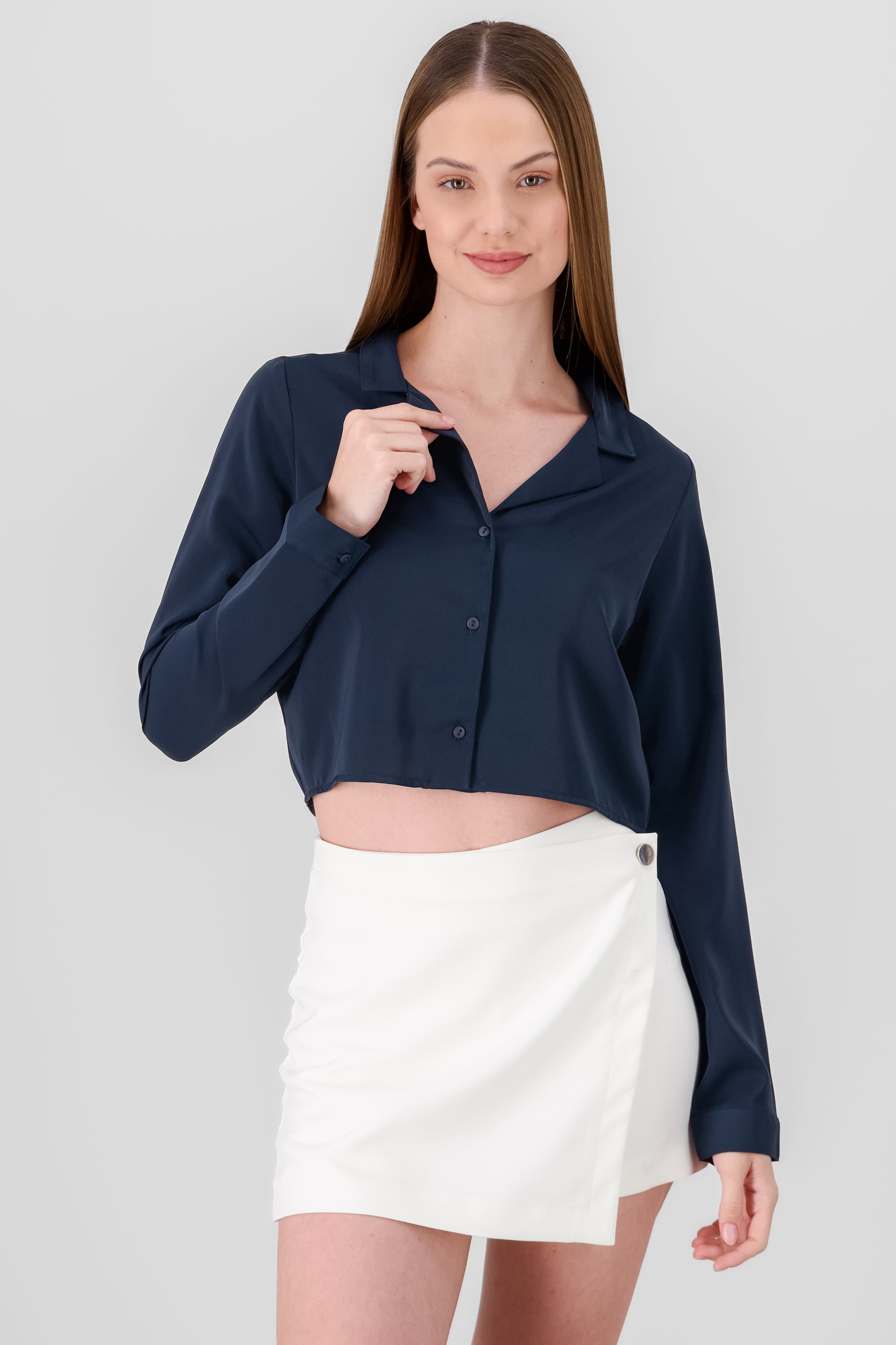 Lisa long sleeve shirt MARINE