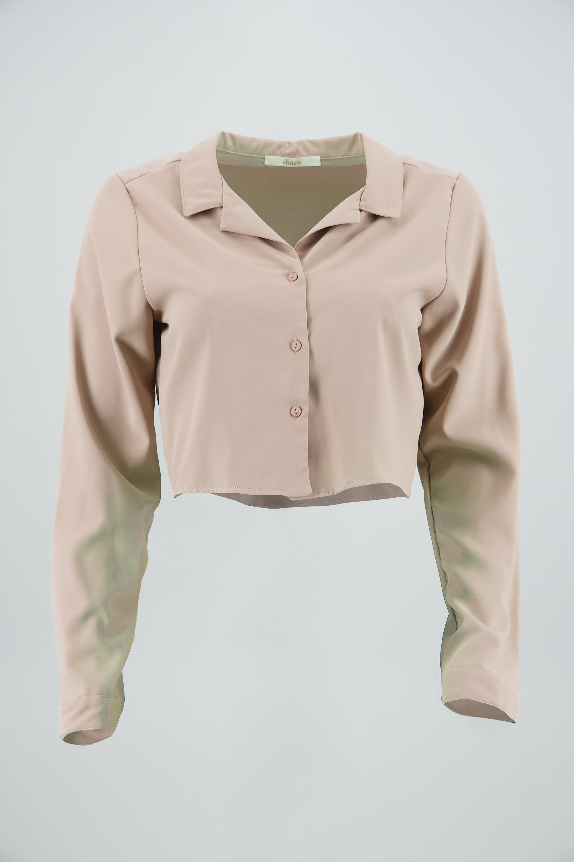 Camisa Lisa Manga Larga CAMELLO
