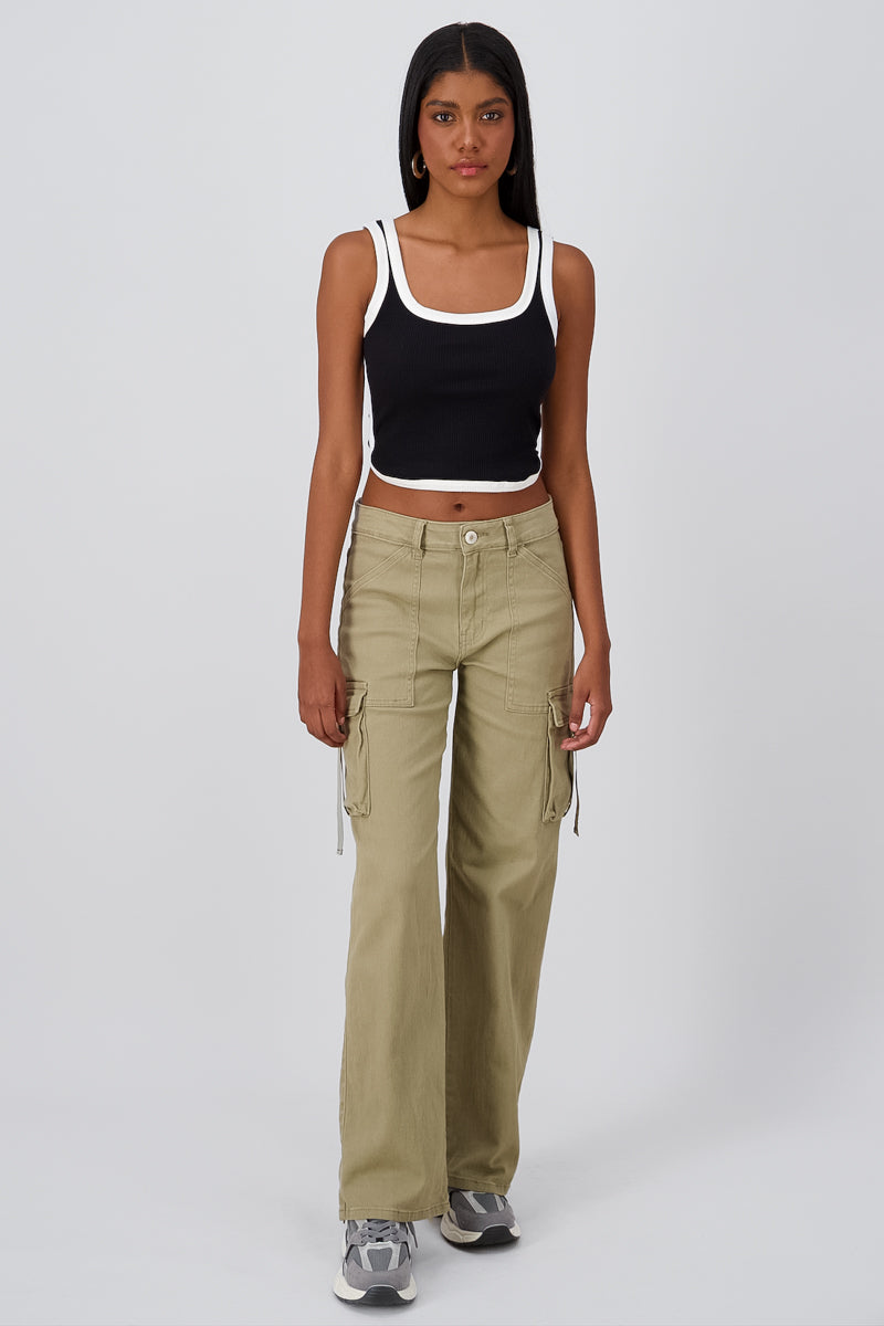 Wide leg pants GREEN