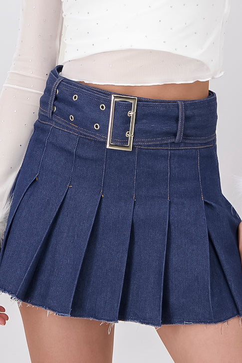 Mini Denim Skirt Medium Wash