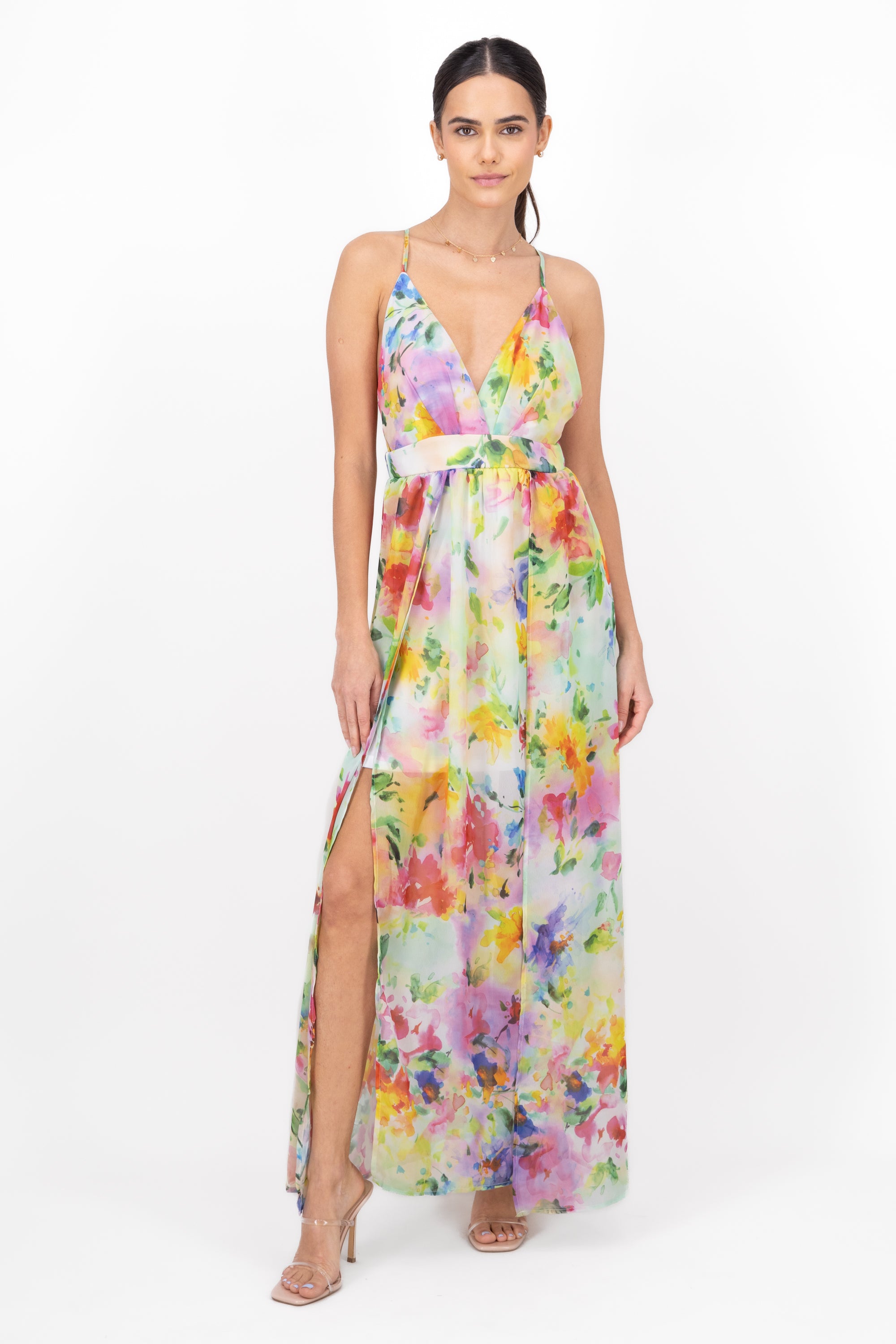 Maxi Dress Flowers MULTICOLORED