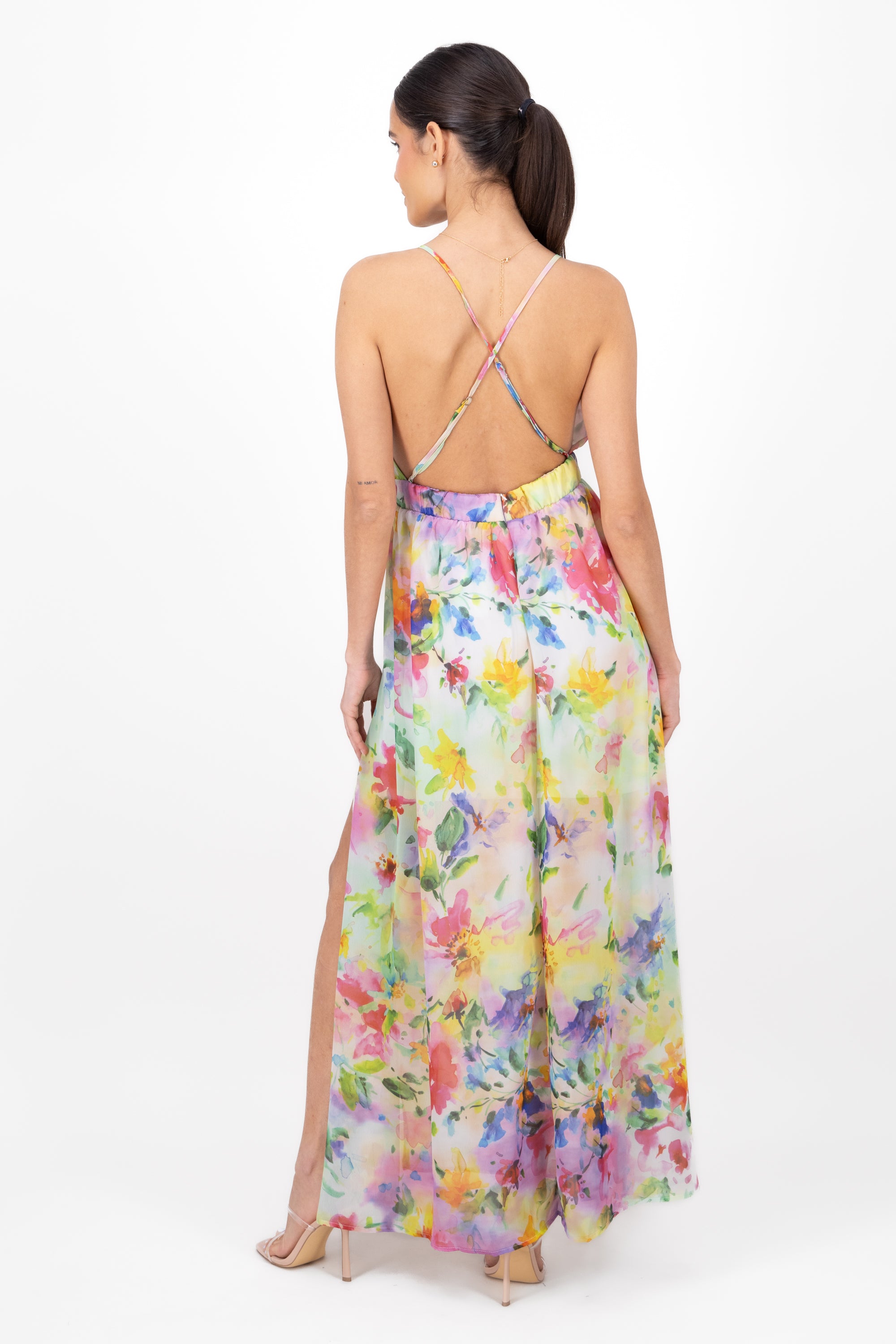 Maxi Dress Flowers MULTICOLORED