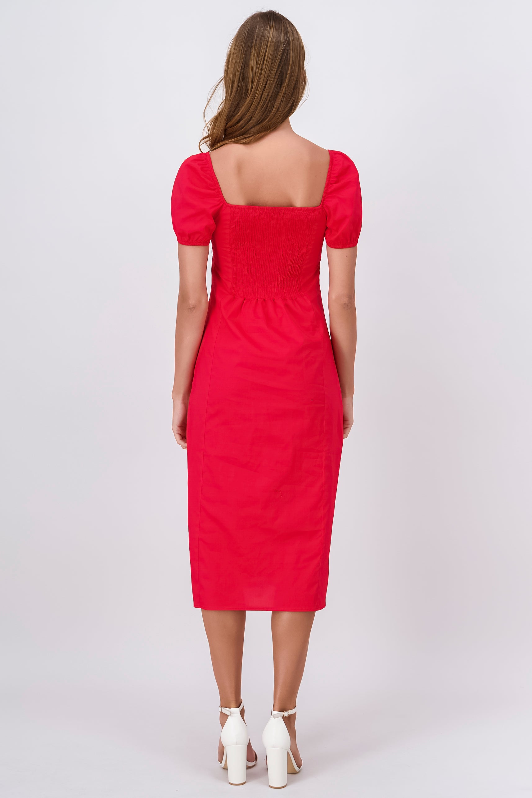 MIDI DRESS PUBLICADAS RED