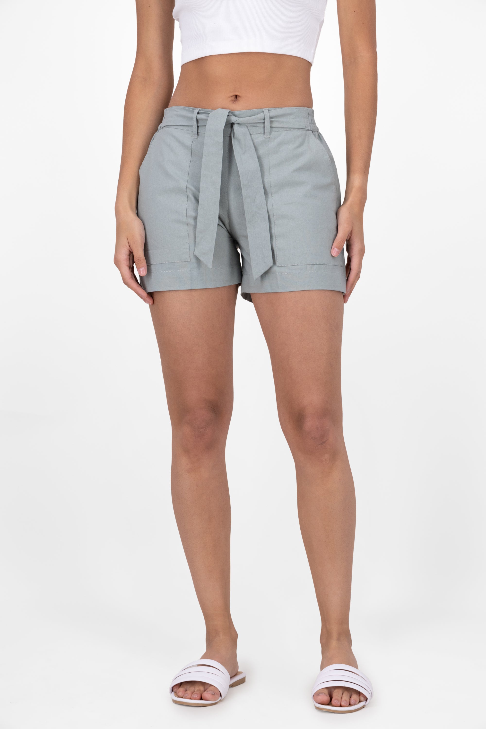 Shorts Lino Detalle Liston SAGE