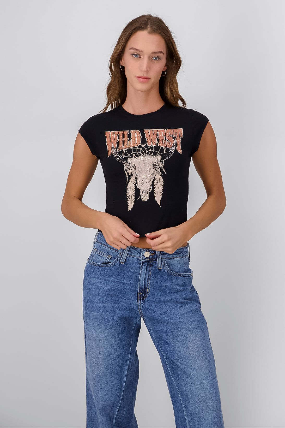 Top wild west brillos NEGRO