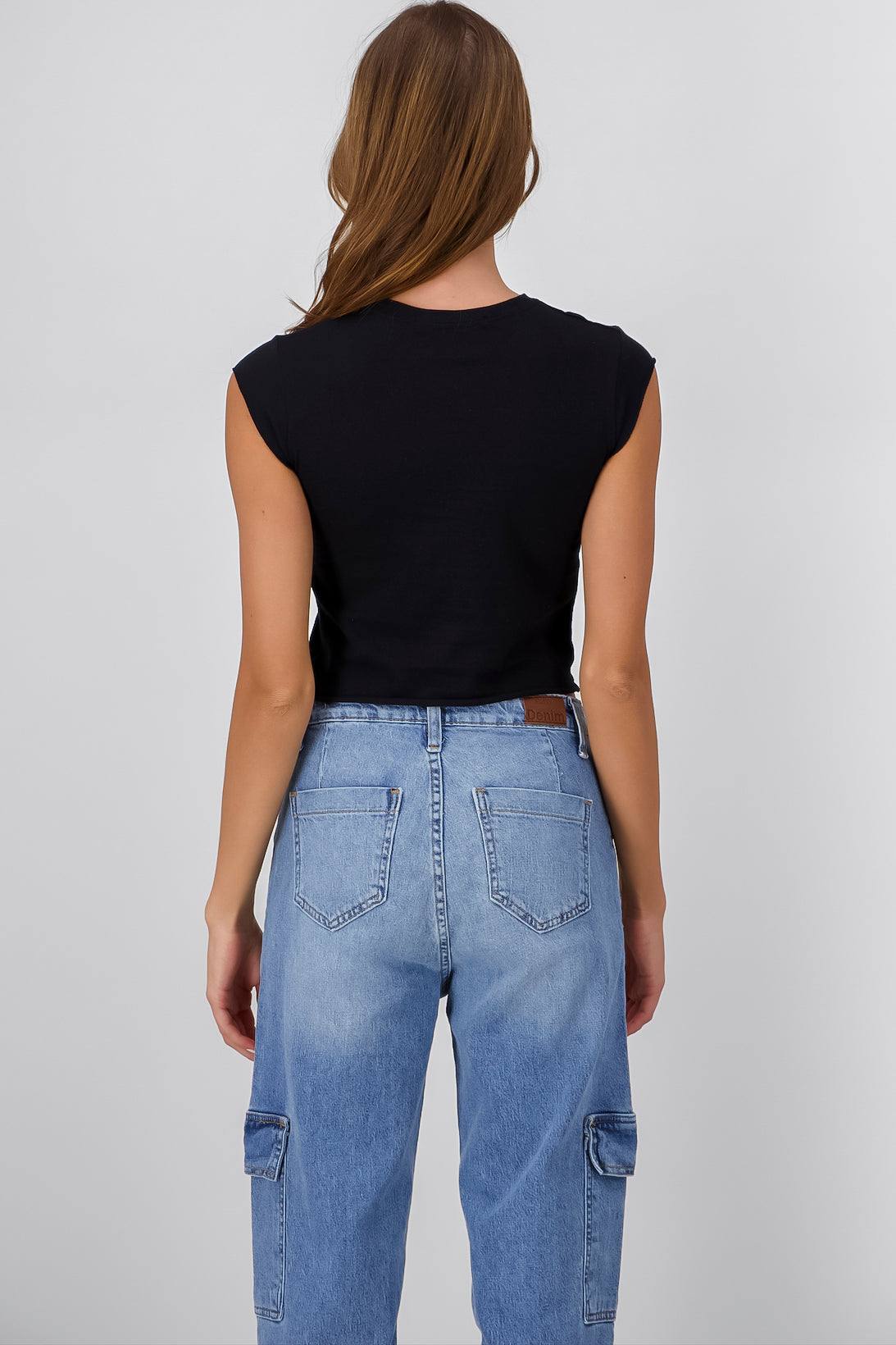 Top cowgirls brillos NEGRO