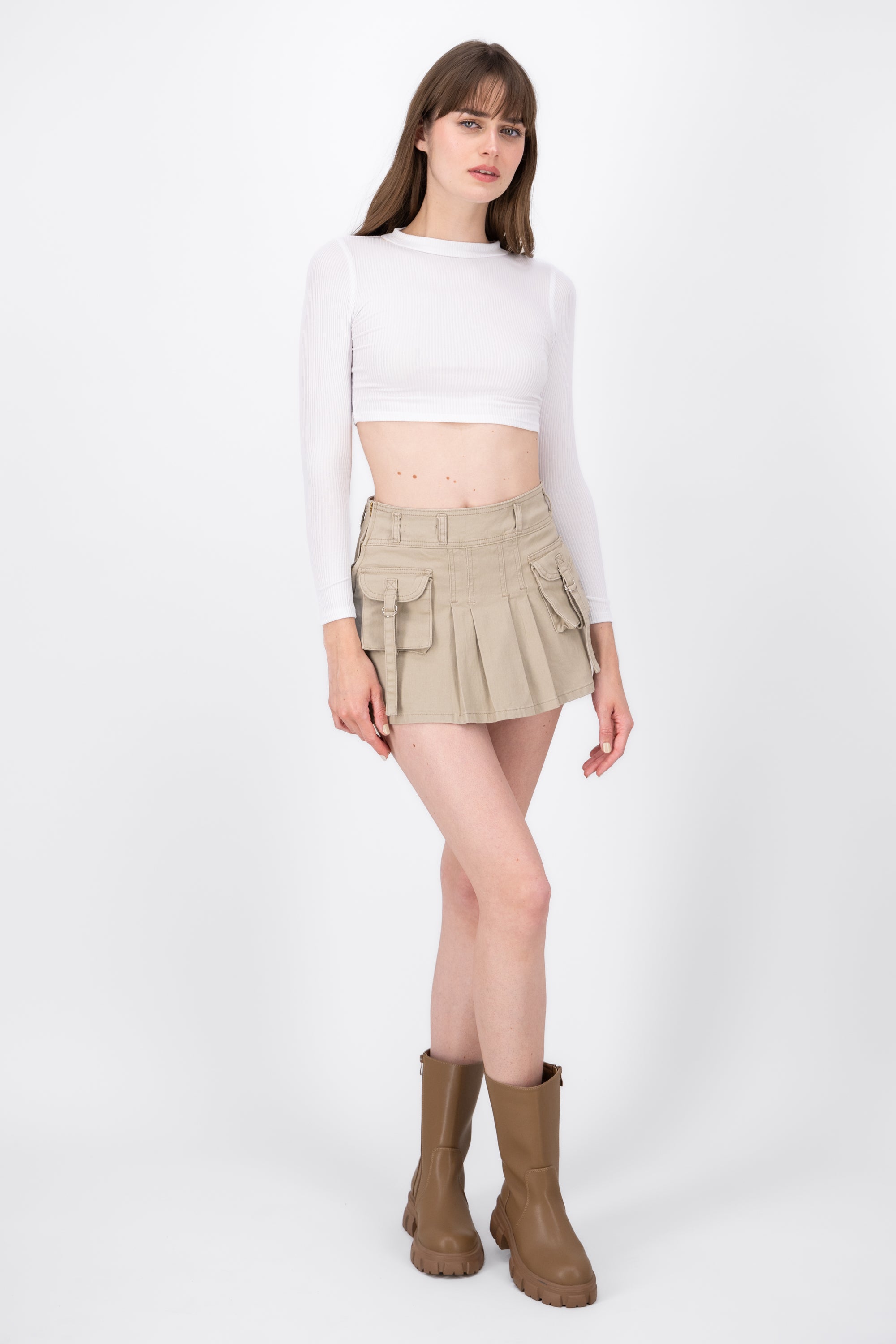 Short Position Jaretas skirt Khaki