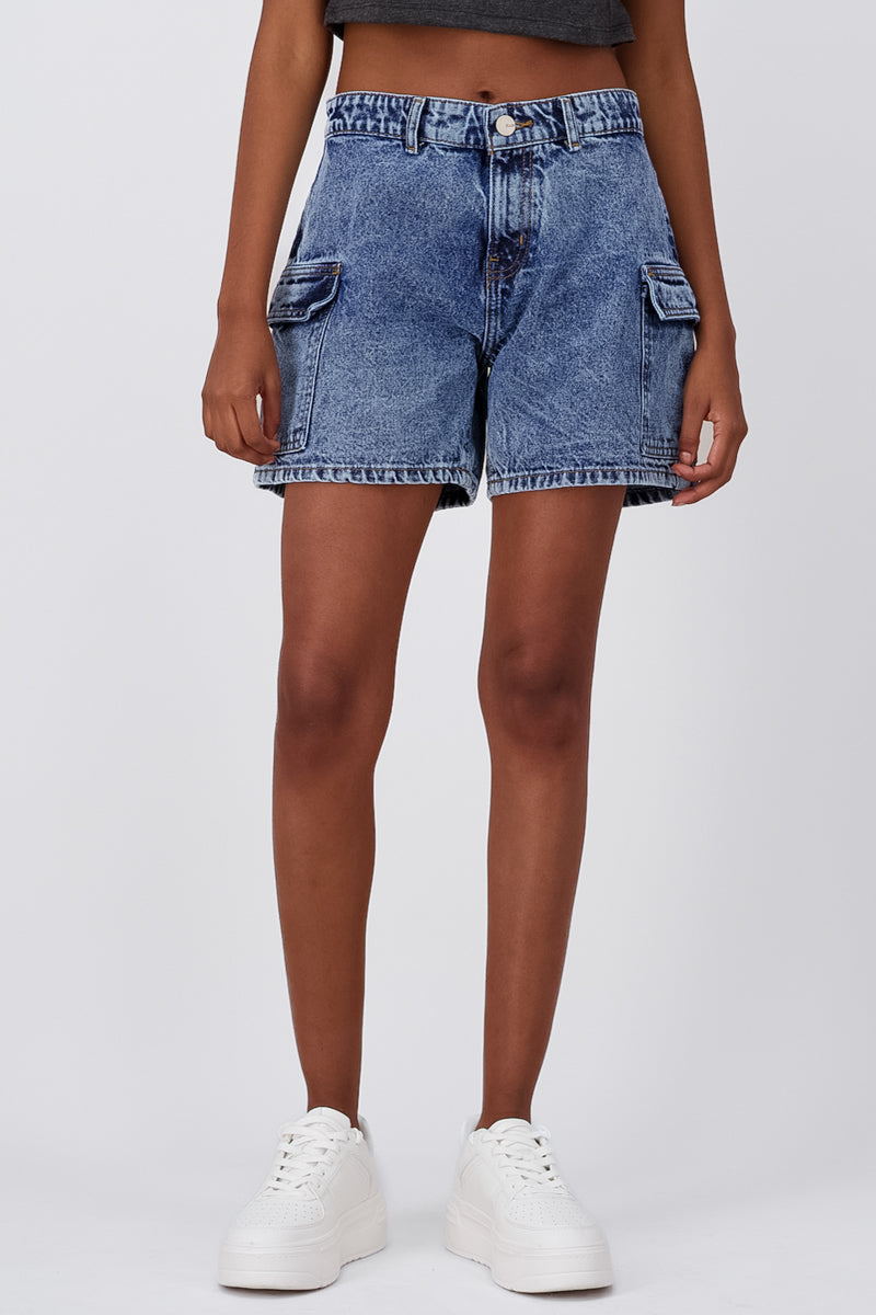 SHORT CALURA HIGH CARGO ACID WASH