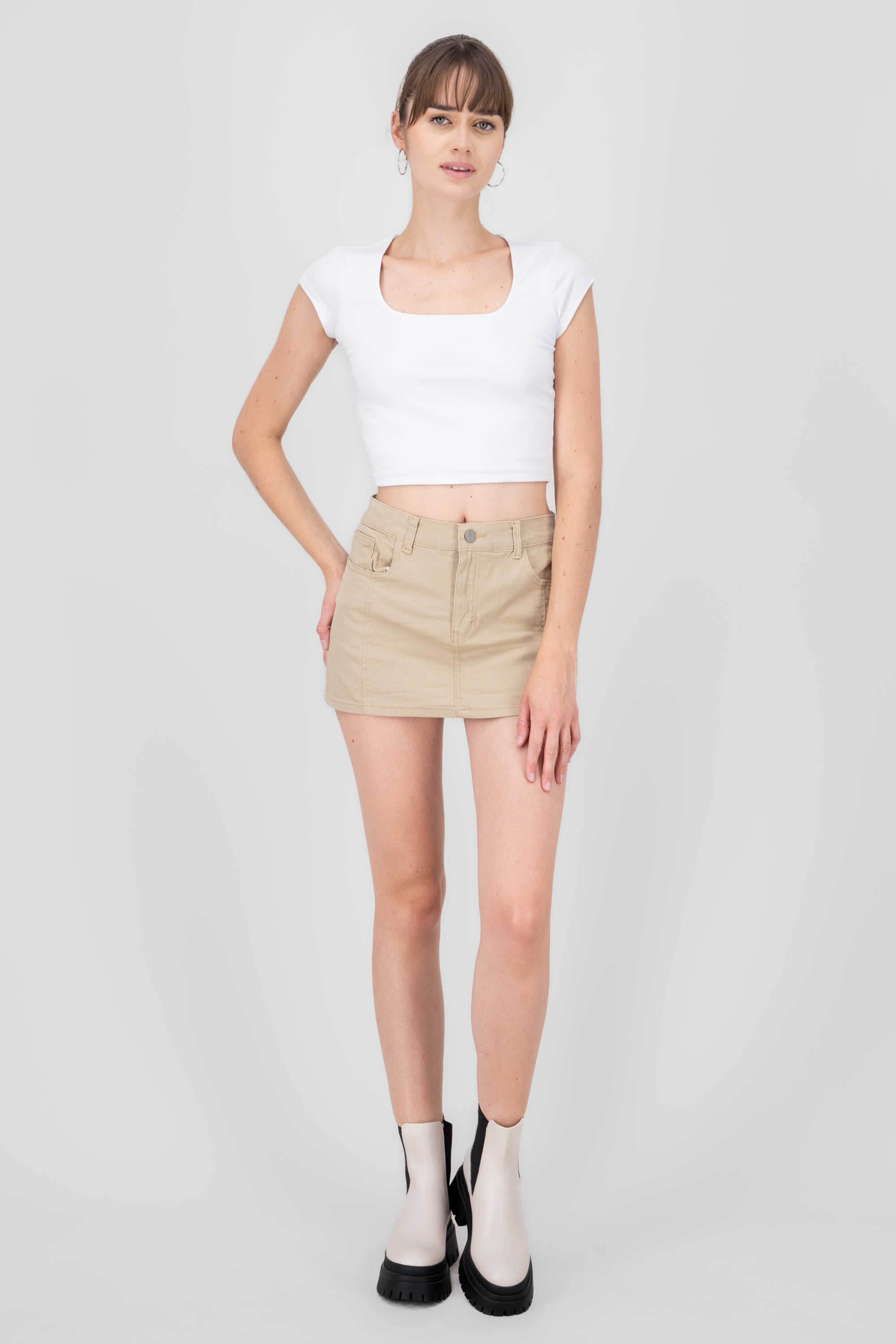 Short Cortes skirt BONE
