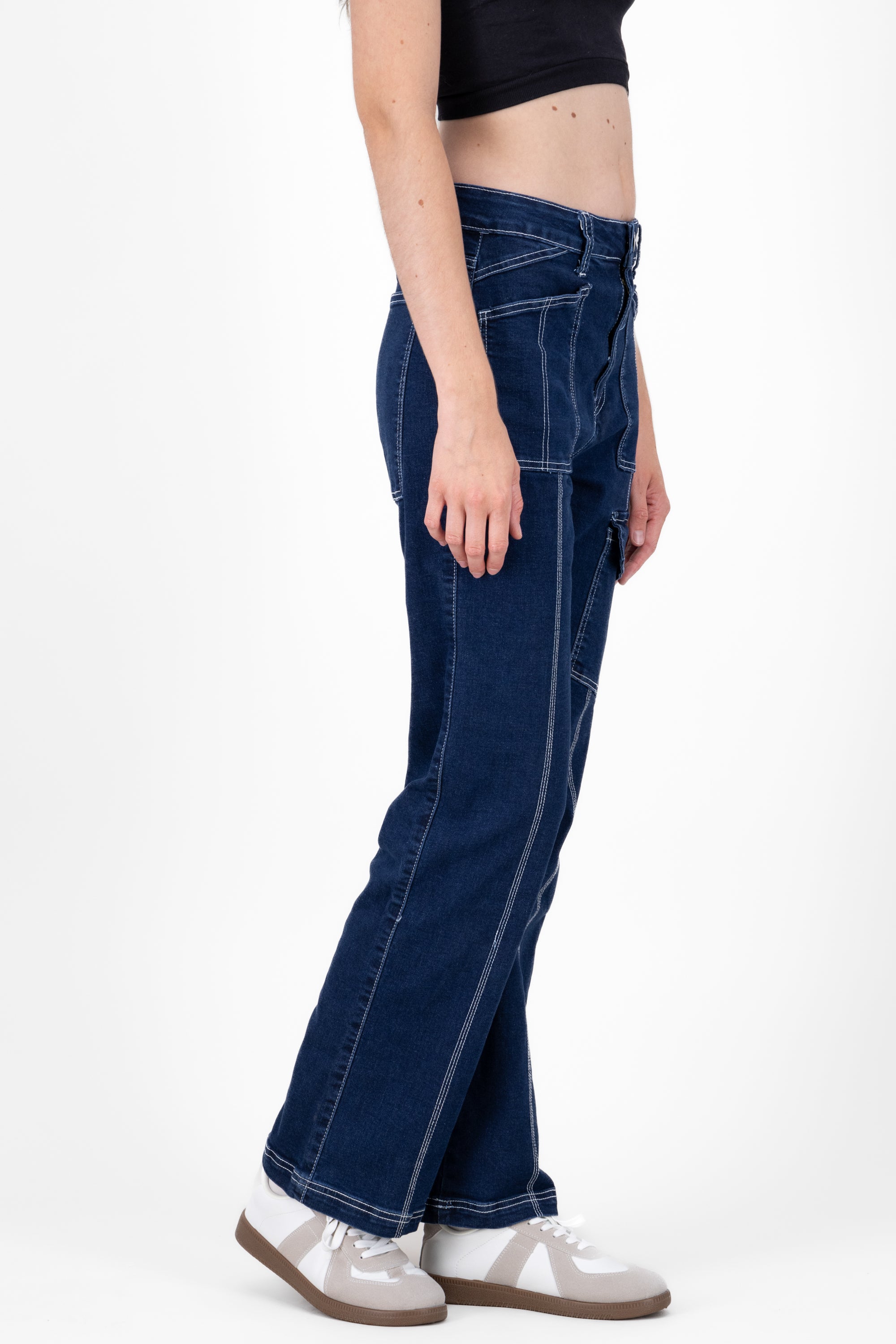 Jeans Contrast seams Dark Wash