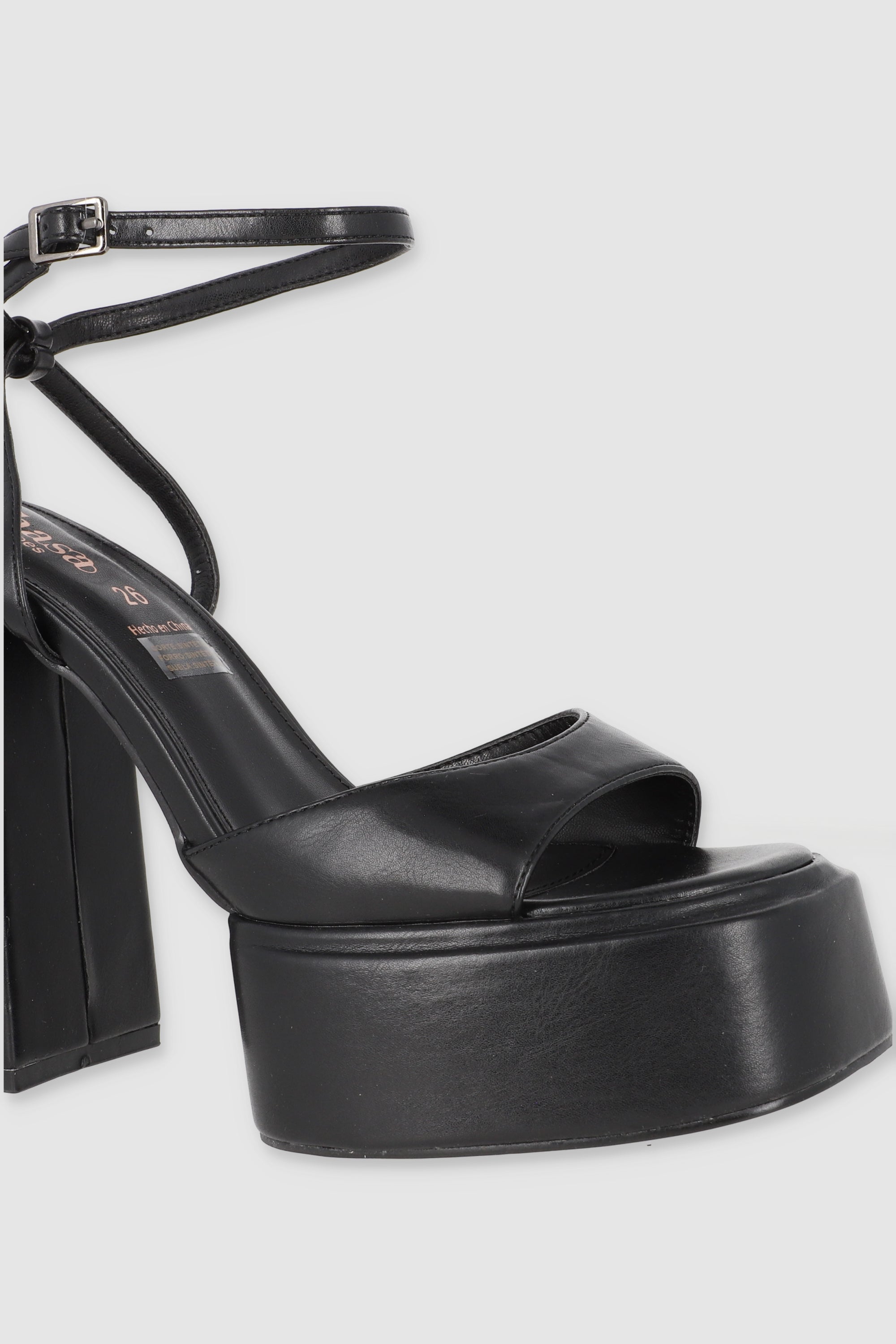 Tacón platafoma peeptoe NEGRO