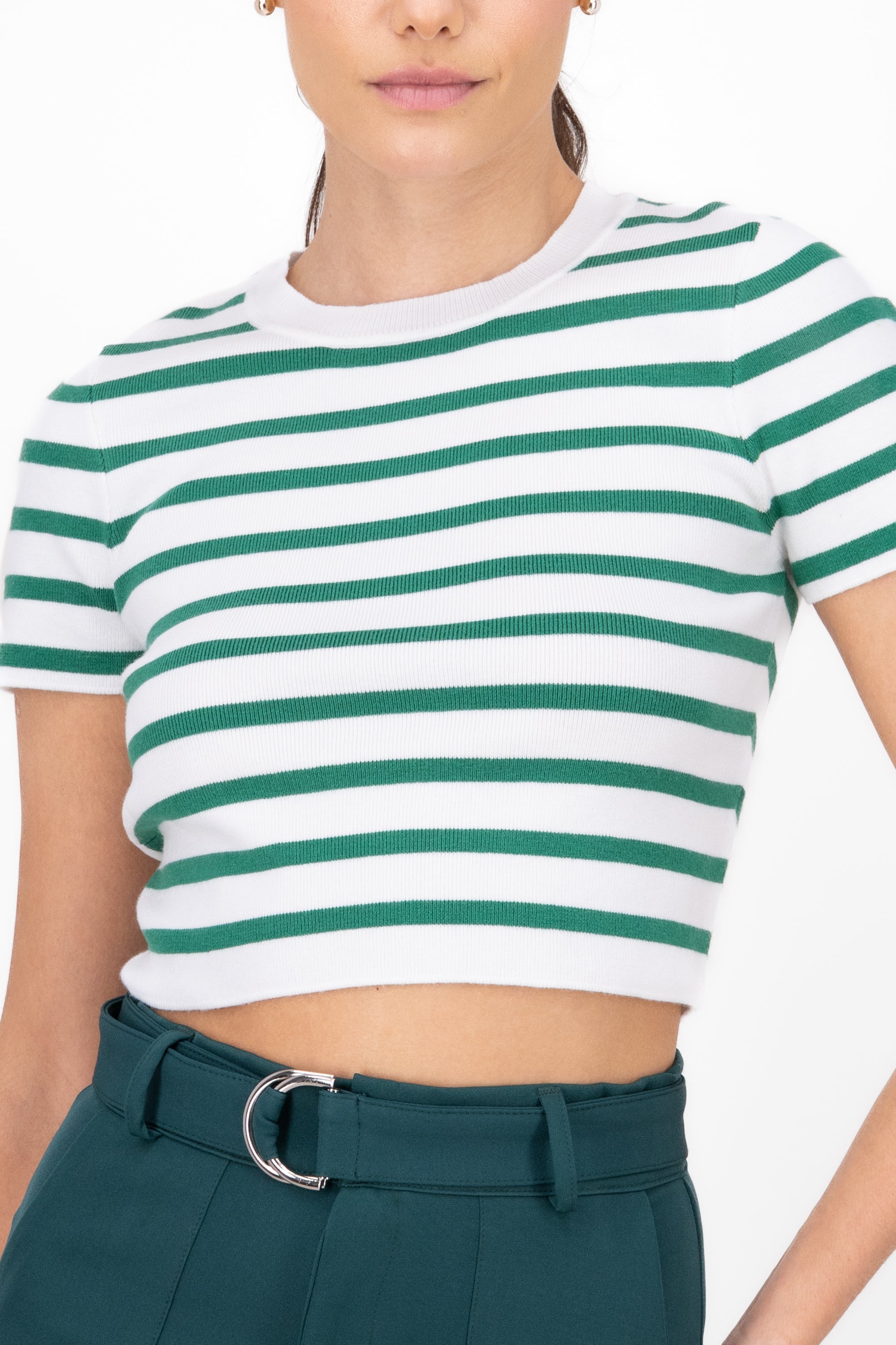 Top Short Manga stripes GREEN