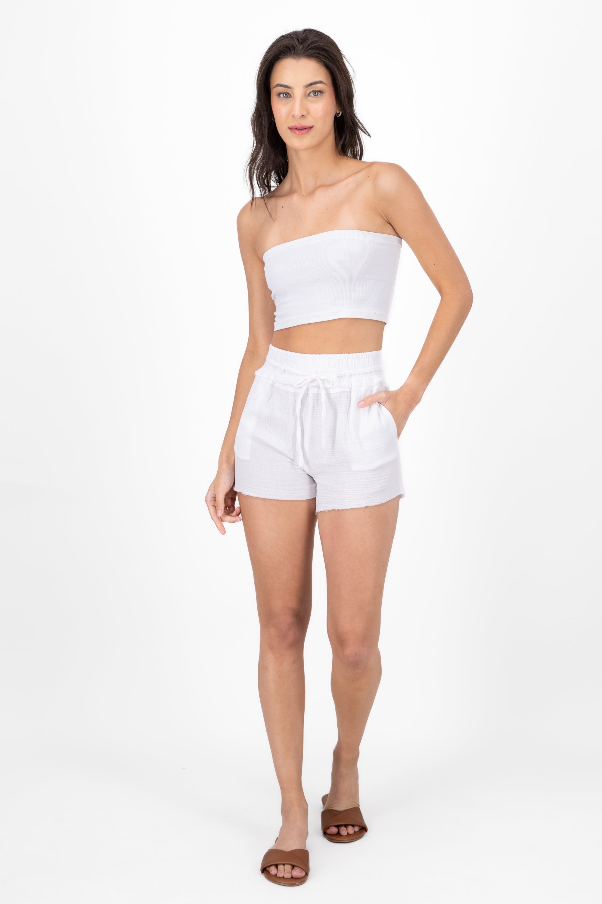 Shorts Cortos Lisos BLANCO