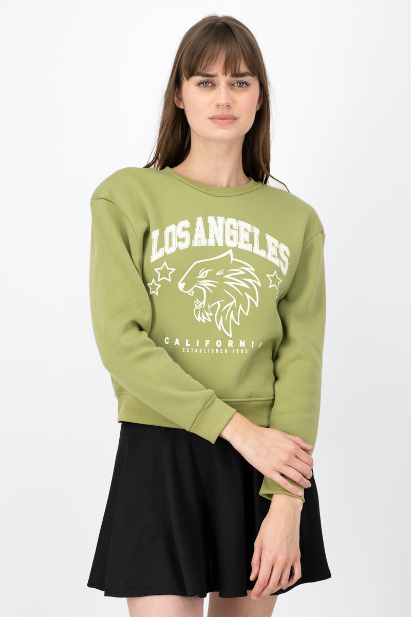 Los Angeles sweatshirt OLIVE