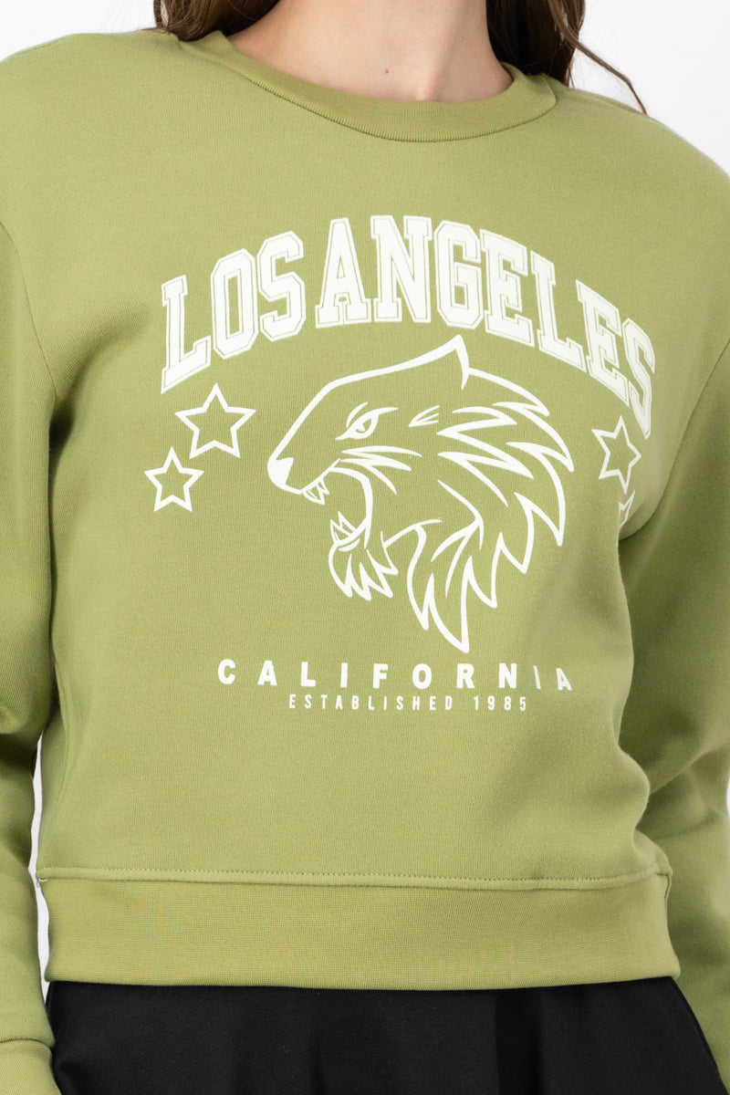 Los Angeles sweatshirt OLIVE